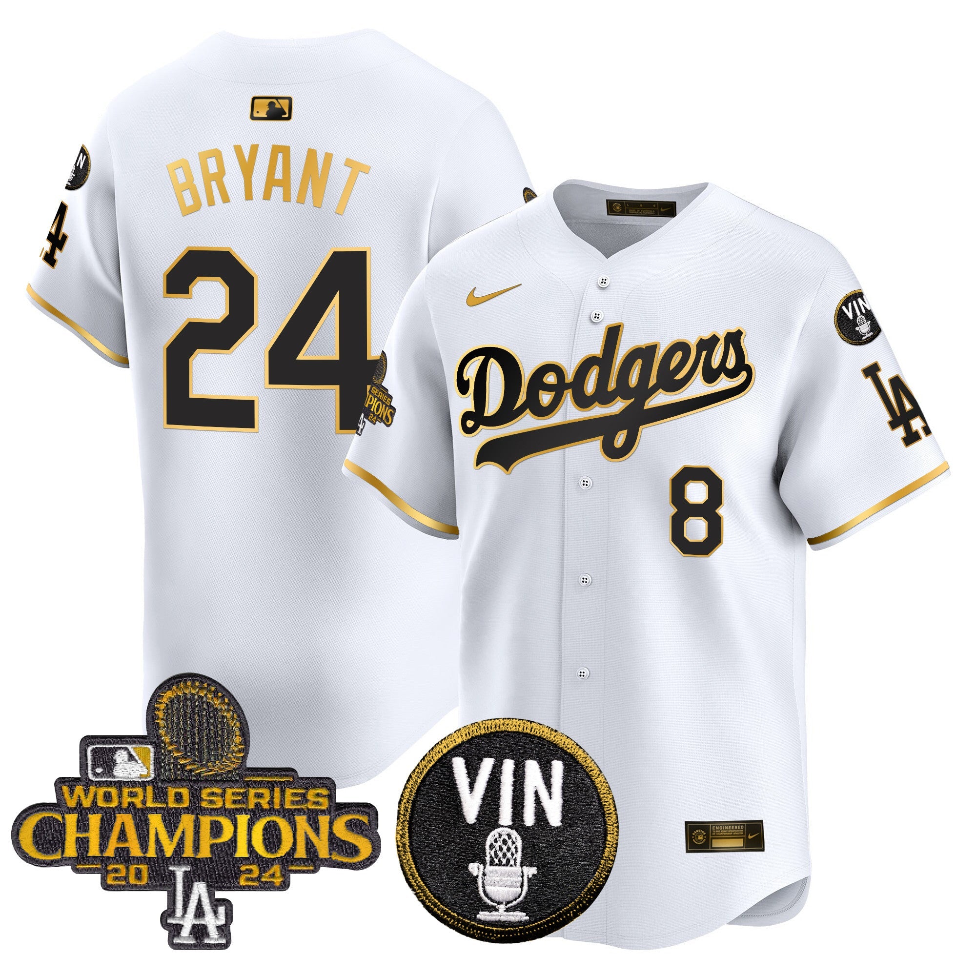 Men’s 2024 World Series Champions Gold Trim Vapor Premier Limited Jersey V3