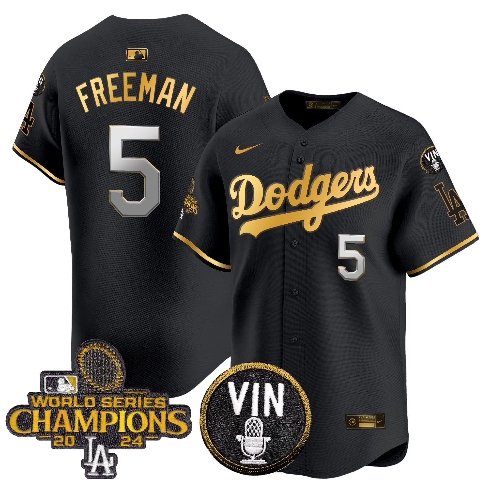 Men’s 2024 World Series Champions Gold Trim Vapor Premier Limited Jersey V3