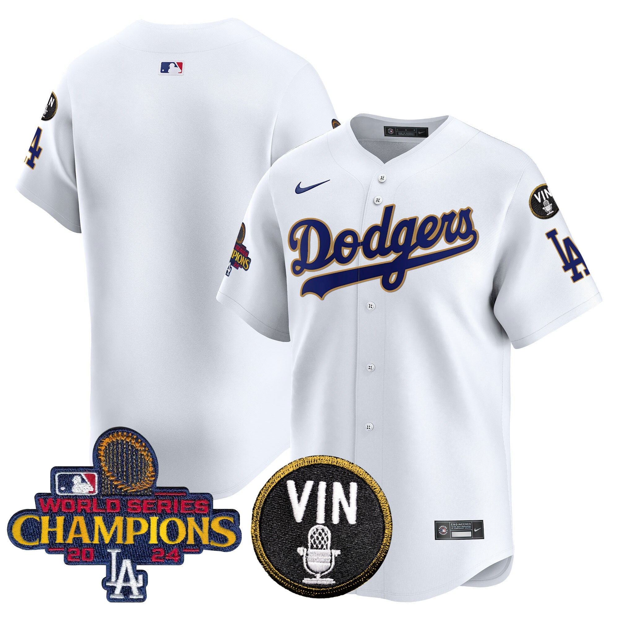 Men’s 2024 World Series Champions Gold Trim Vapor Premier Limited Jersey V3
