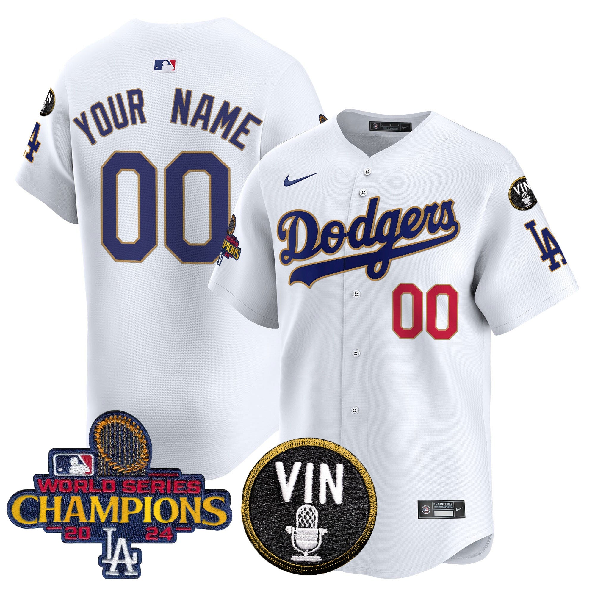 2024 World Series Champions Gold Trim Vapor Premier Limited Custom Jersey V3