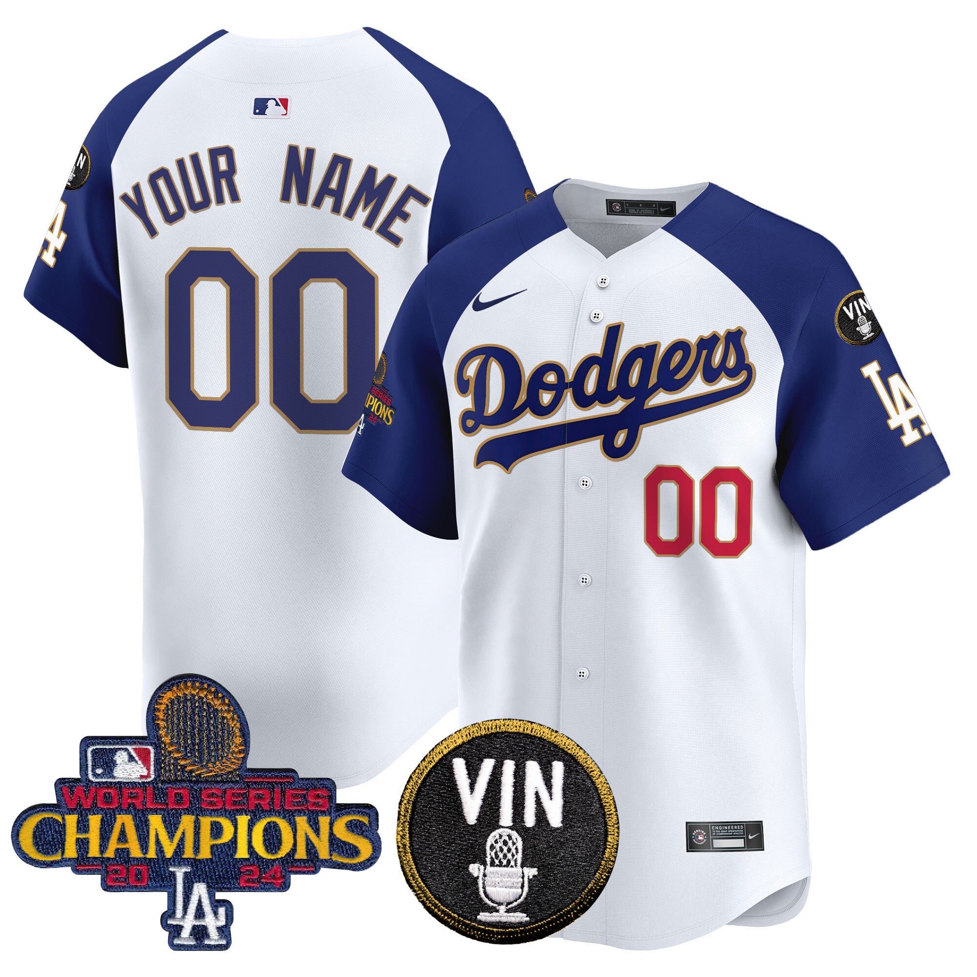 2024 World Series Champions Gold Trim Vapor Premier Limited Custom Jersey V3