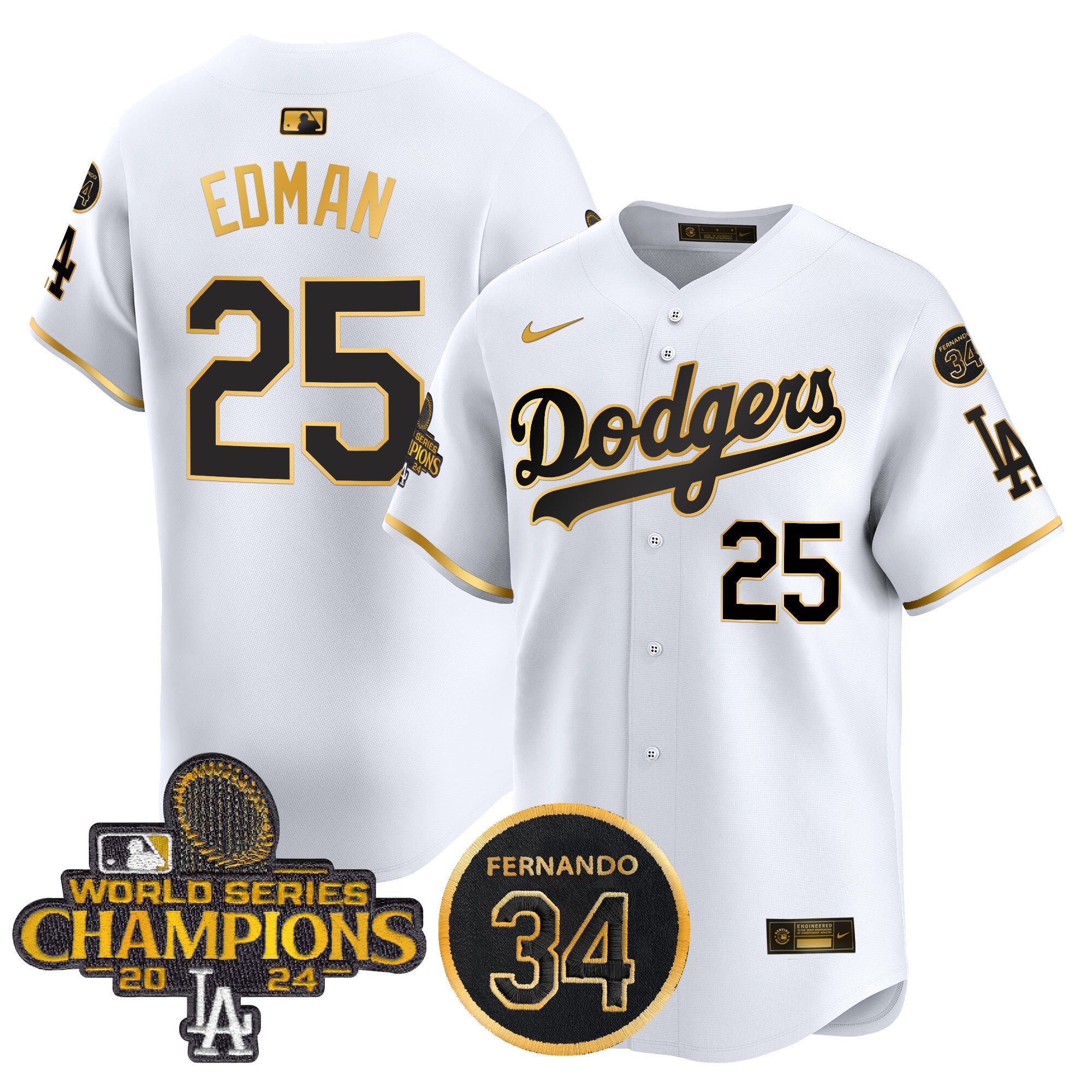 Men’s 2024 World Series Champions Gold Trim Vapor Premier Limited Jersey V2