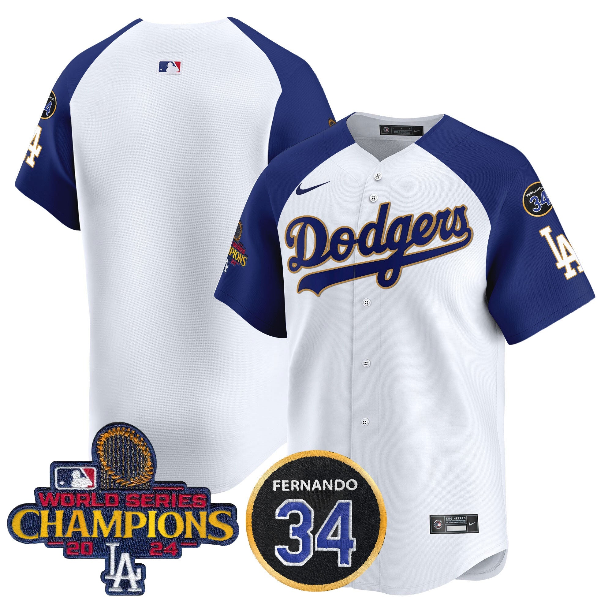 Men’s 2024 World Series Champions Gold Trim Vapor Premier Limited Jersey V2