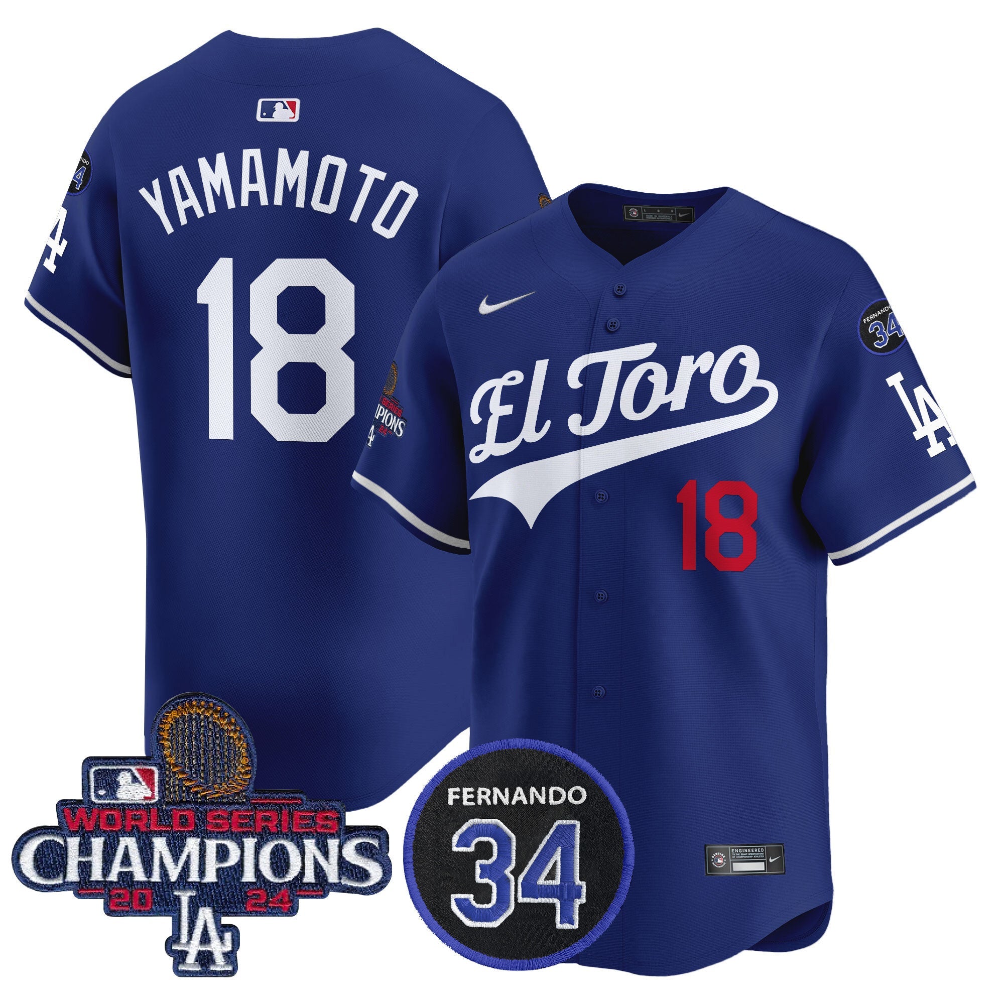 Men’s El Toro 2024 World Series Champions Patch Vapor Premier Limited Jersey