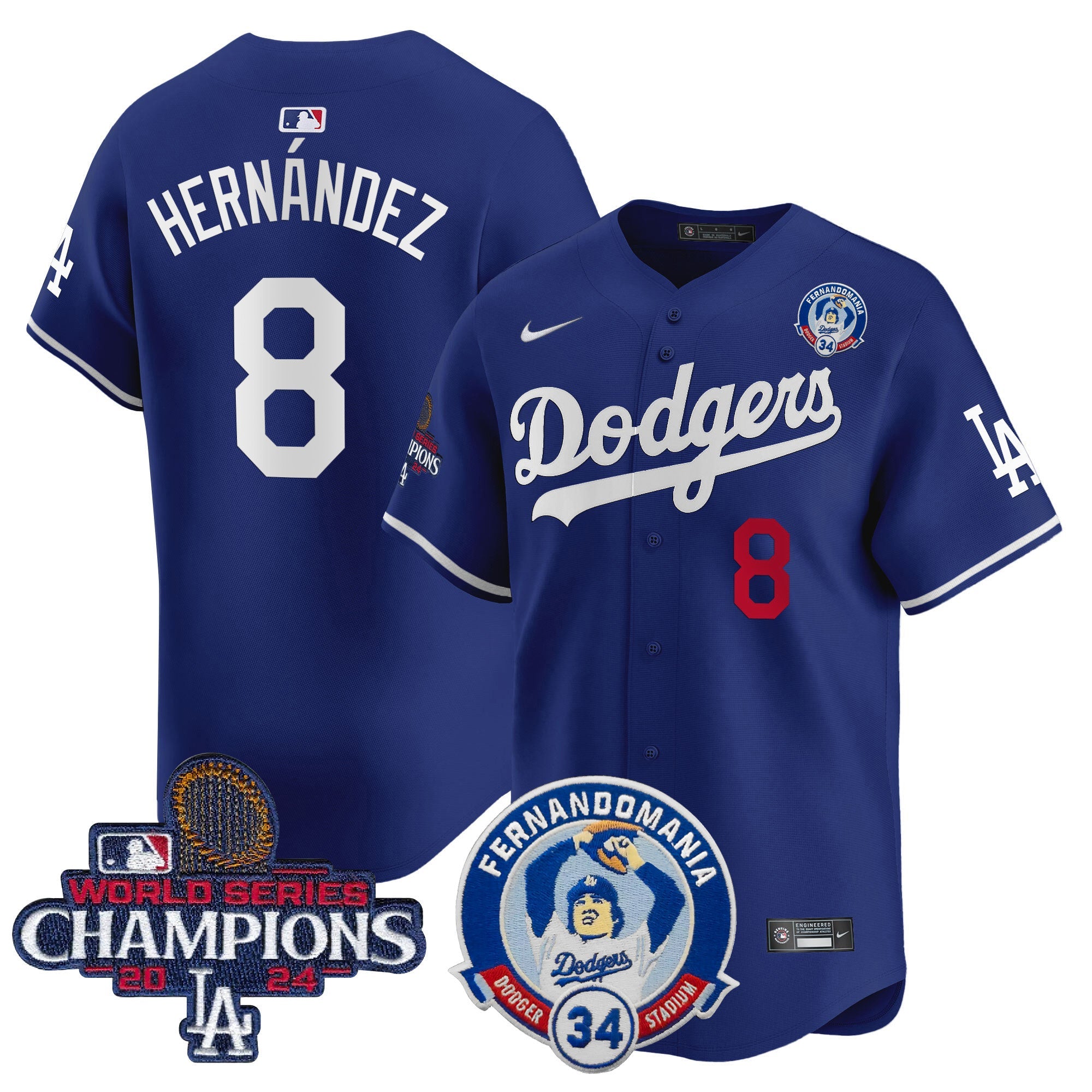 Men’s Fernando & 2024 World Series Champions Patch Vapor Premier Limited Jersey V2