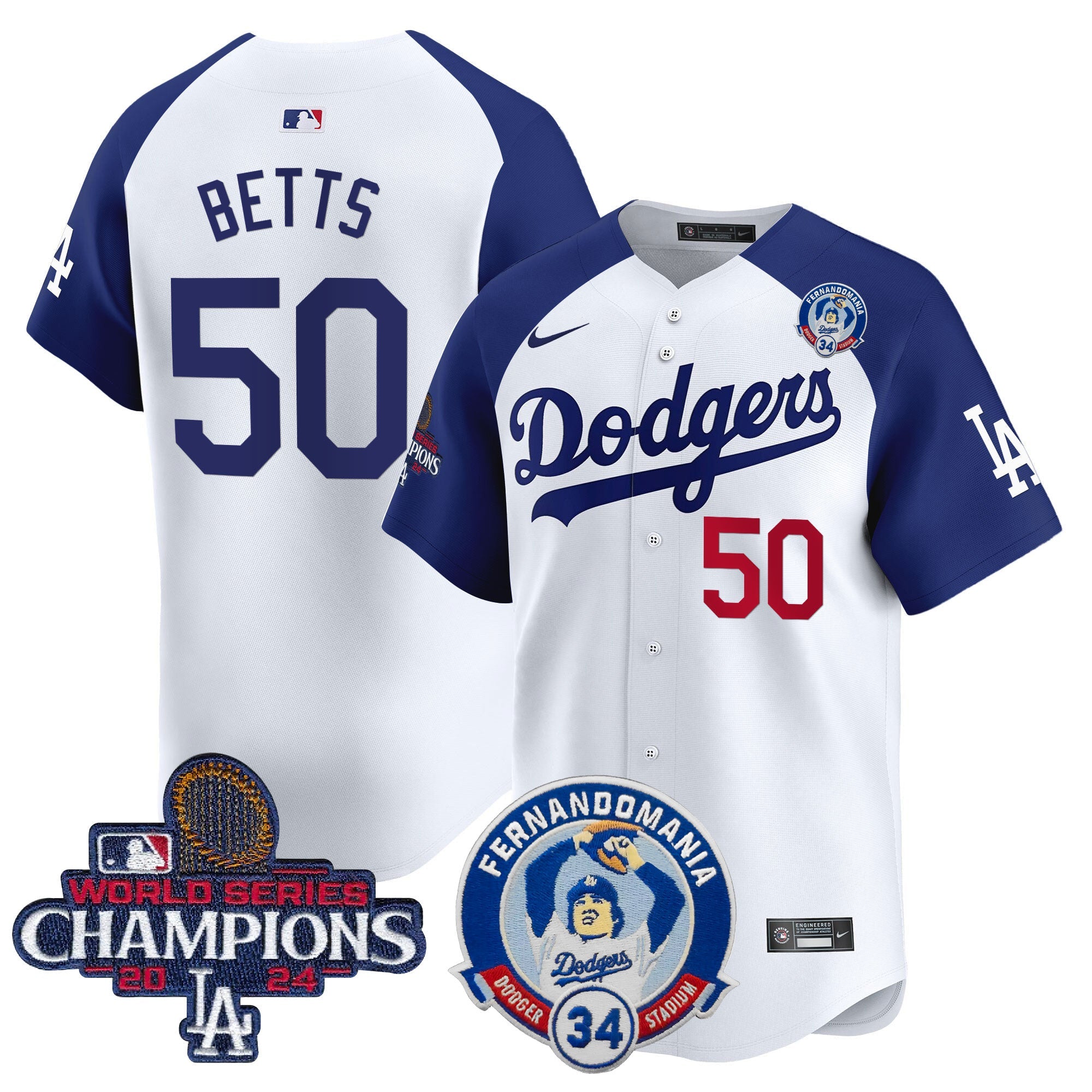 Men’s Fernando & 2024 World Series Champions Patch Vapor Premier Limited Jersey V2