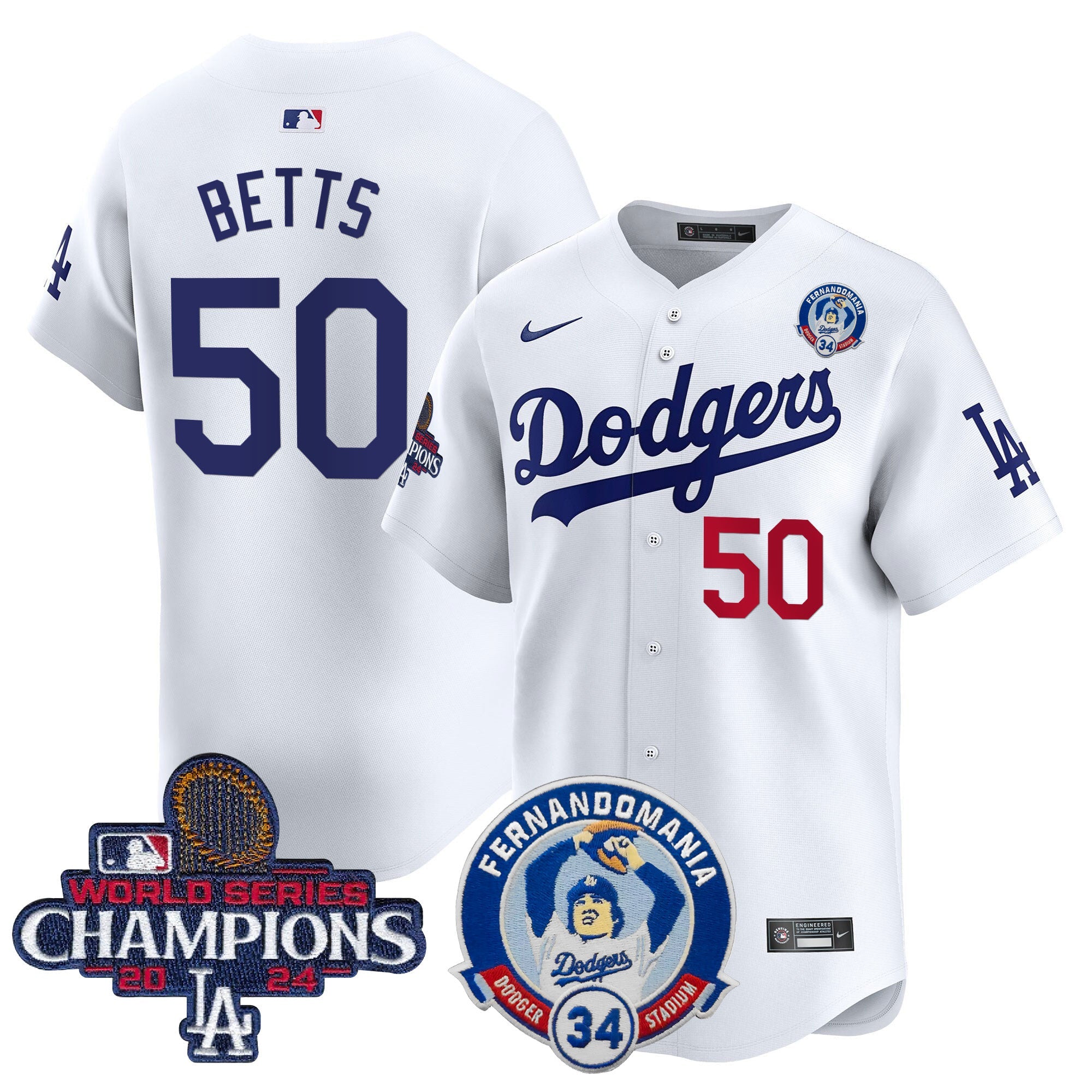 Men’s Fernando & 2024 World Series Champions Patch Vapor Premier Limited Jersey V2