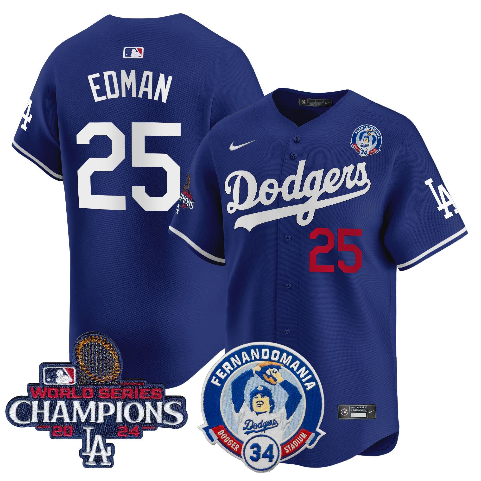 Men’s Fernando & 2024 World Series Champions Patch Vapor Premier Limited Jersey V2