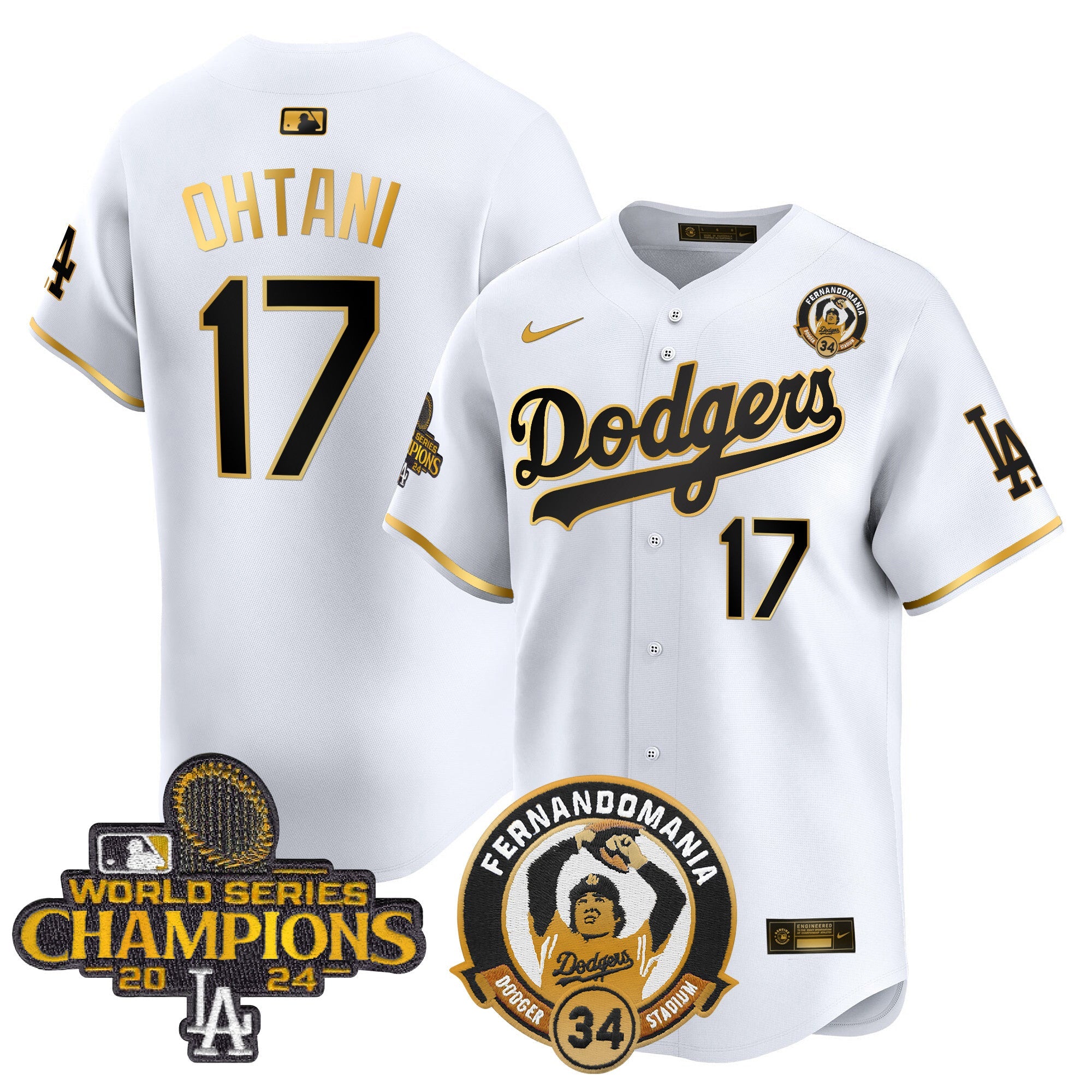 Men’s Fernando & 2024 World Series Champions Patch Vapor Premier Limited Jersey V2