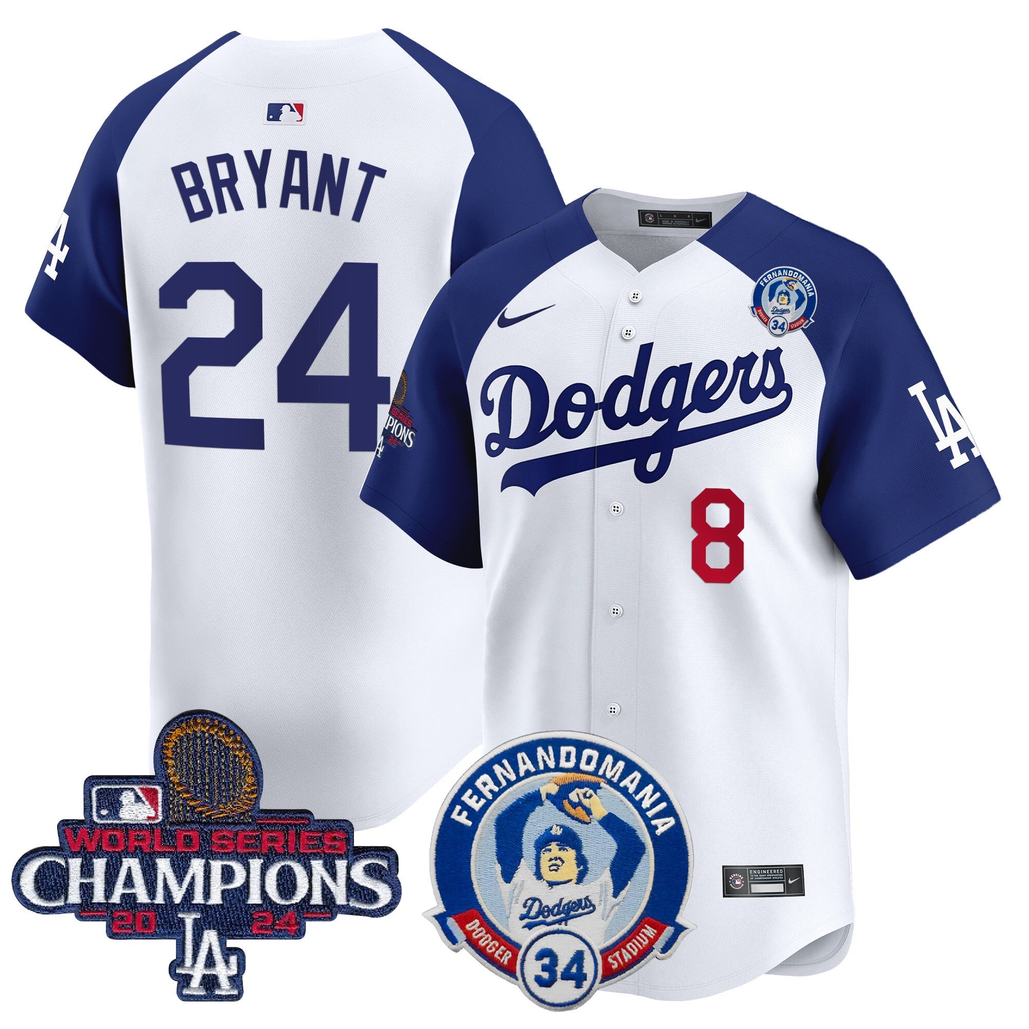 Men’s Fernando & 2024 World Series Champions Patch Vapor Premier Limited Jersey V2