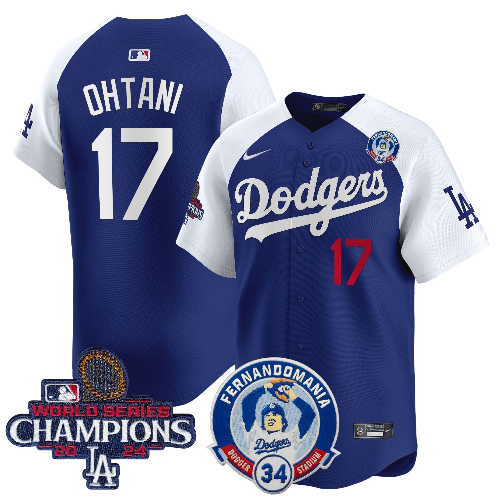 Men’s Fernando & 2024 World Series Champions Patch Vapor Premier Limited Jersey V2