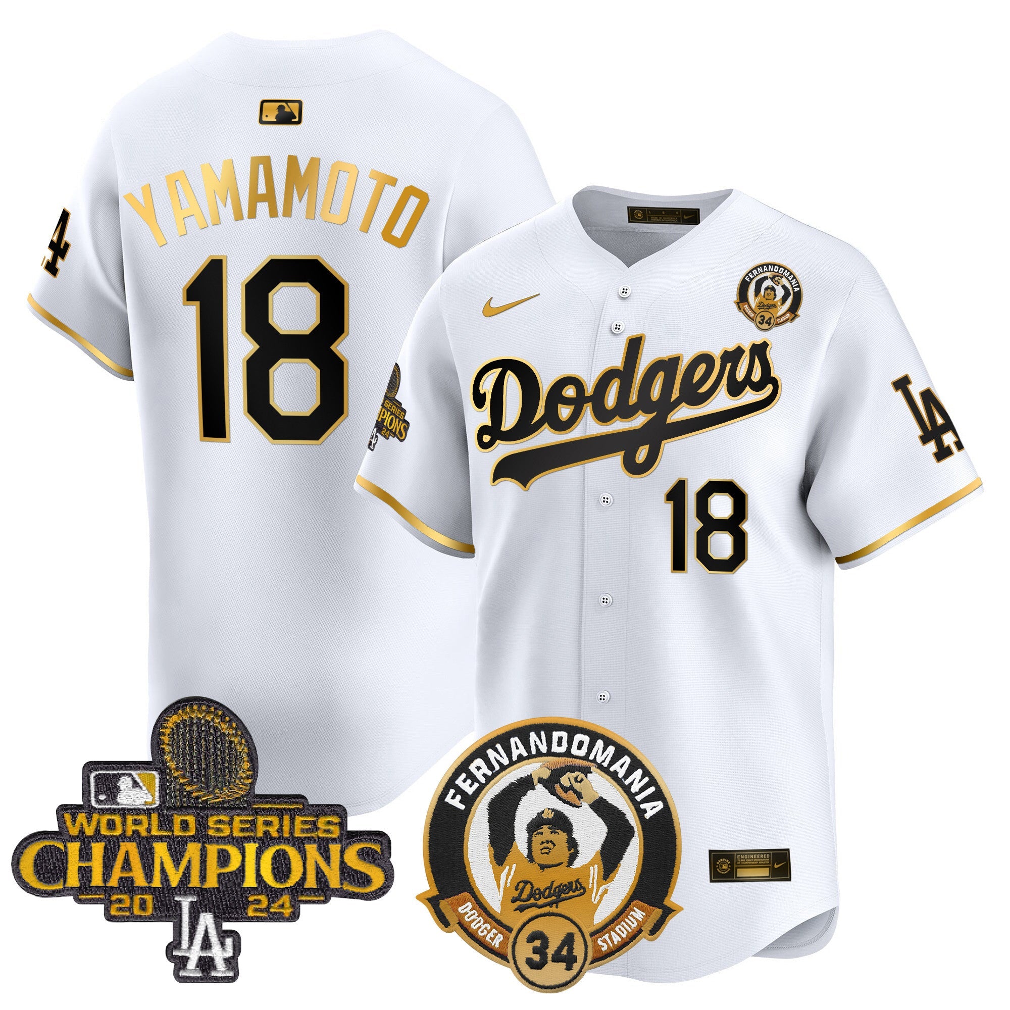 Men’s Fernando & 2024 World Series Champions Patch Vapor Premier Limited Jersey V2