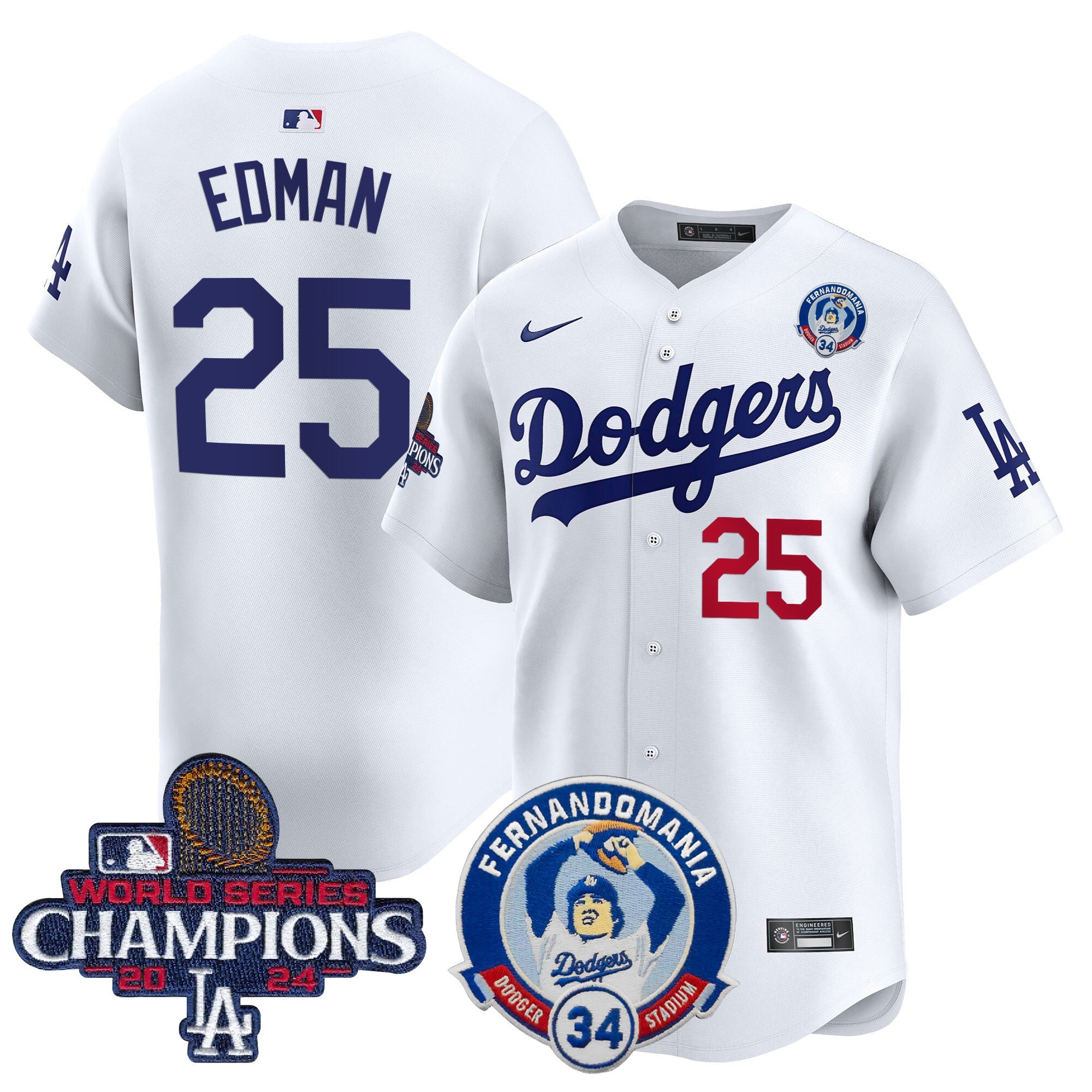 Men’s Fernando & 2024 World Series Champions Patch Vapor Premier Limited Jersey V2