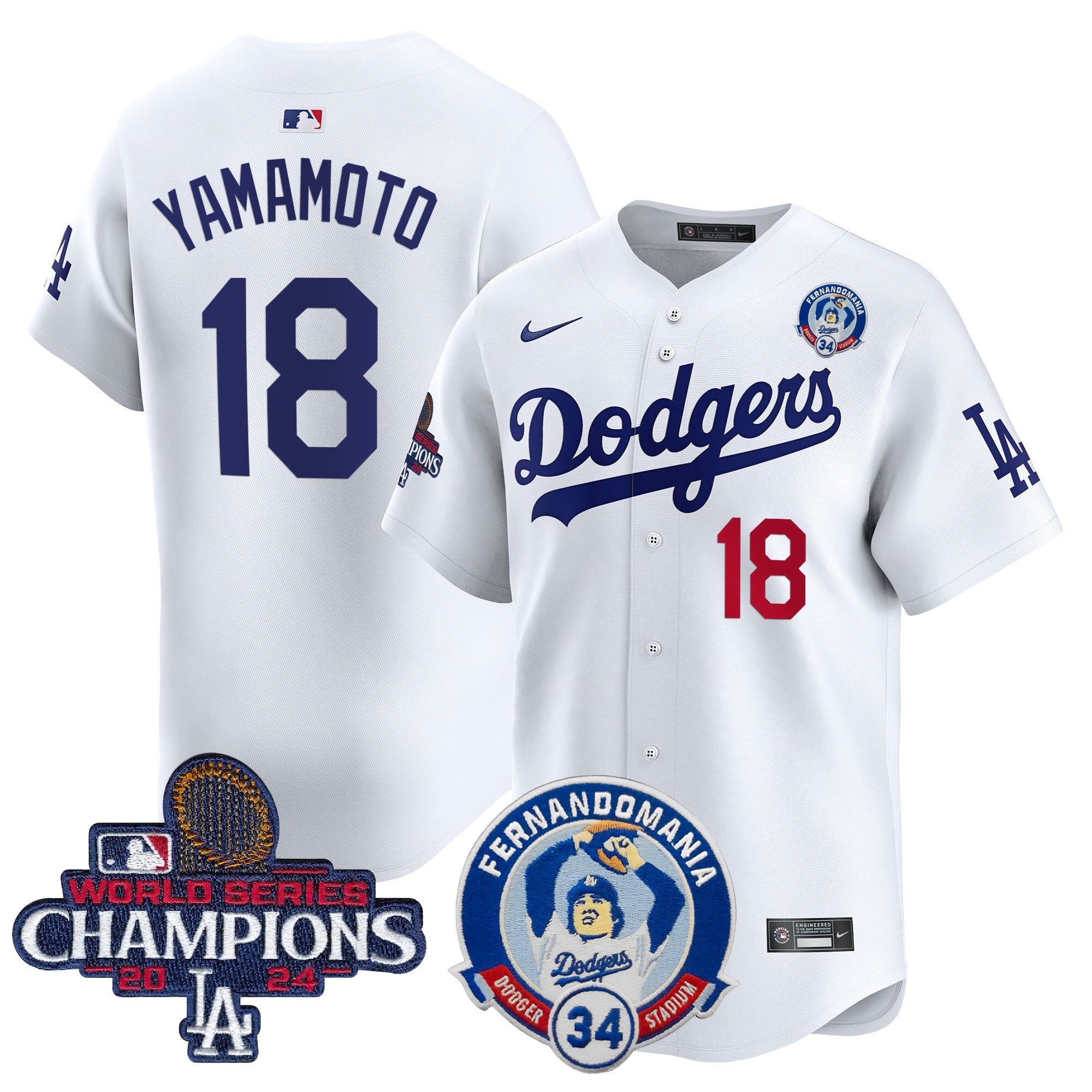 Men’s Fernando & 2024 World Series Champions Patch Vapor Premier Limited Jersey V2