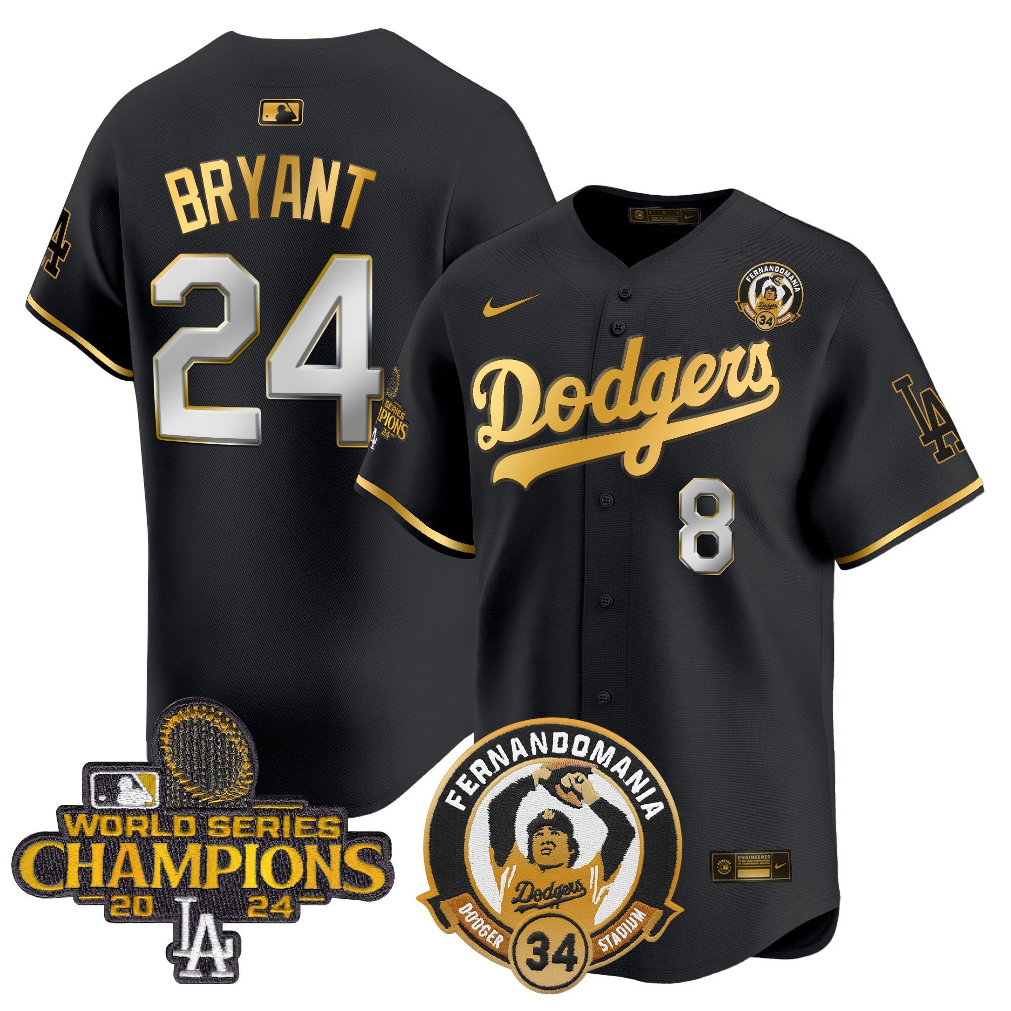 Men’s Fernando & 2024 World Series Champions Patch Vapor Premier Limited Jersey V2
