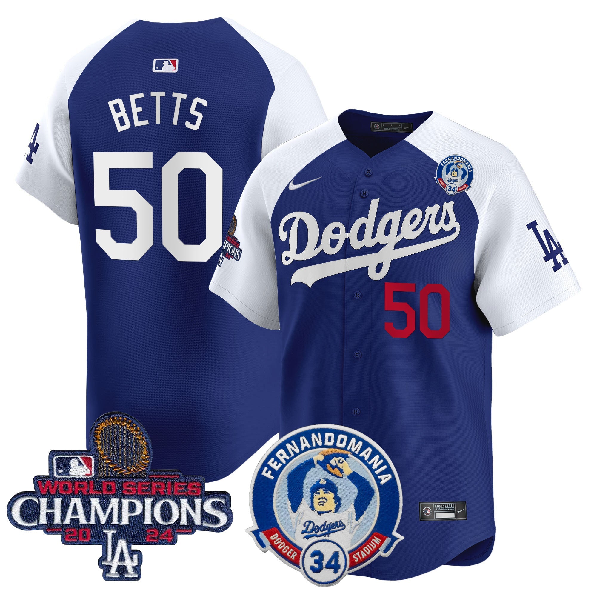 Men’s Fernando & 2024 World Series Champions Patch Vapor Premier Limited Jersey V2