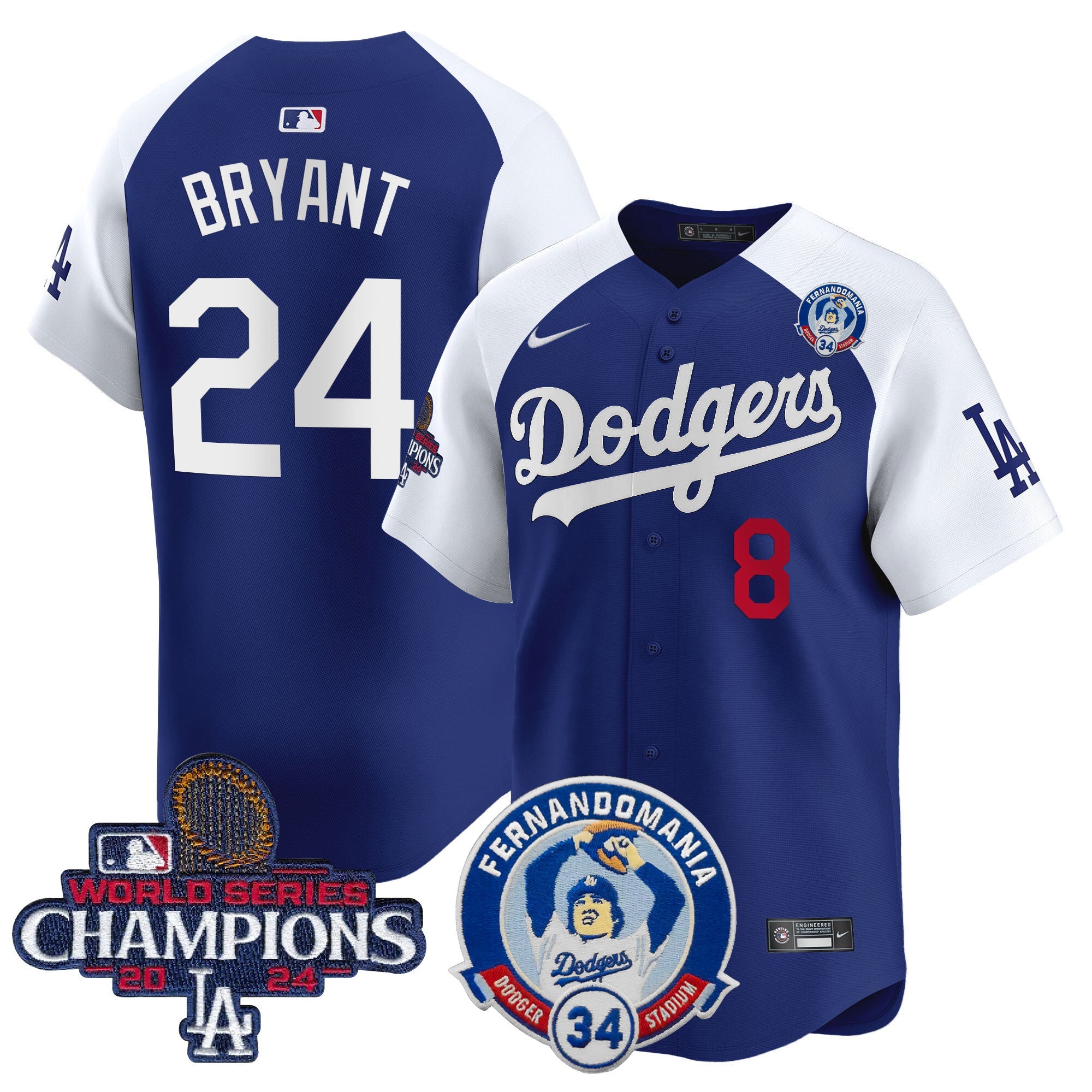 Men’s Fernando & 2024 World Series Champions Patch Vapor Premier Limited Jersey V2