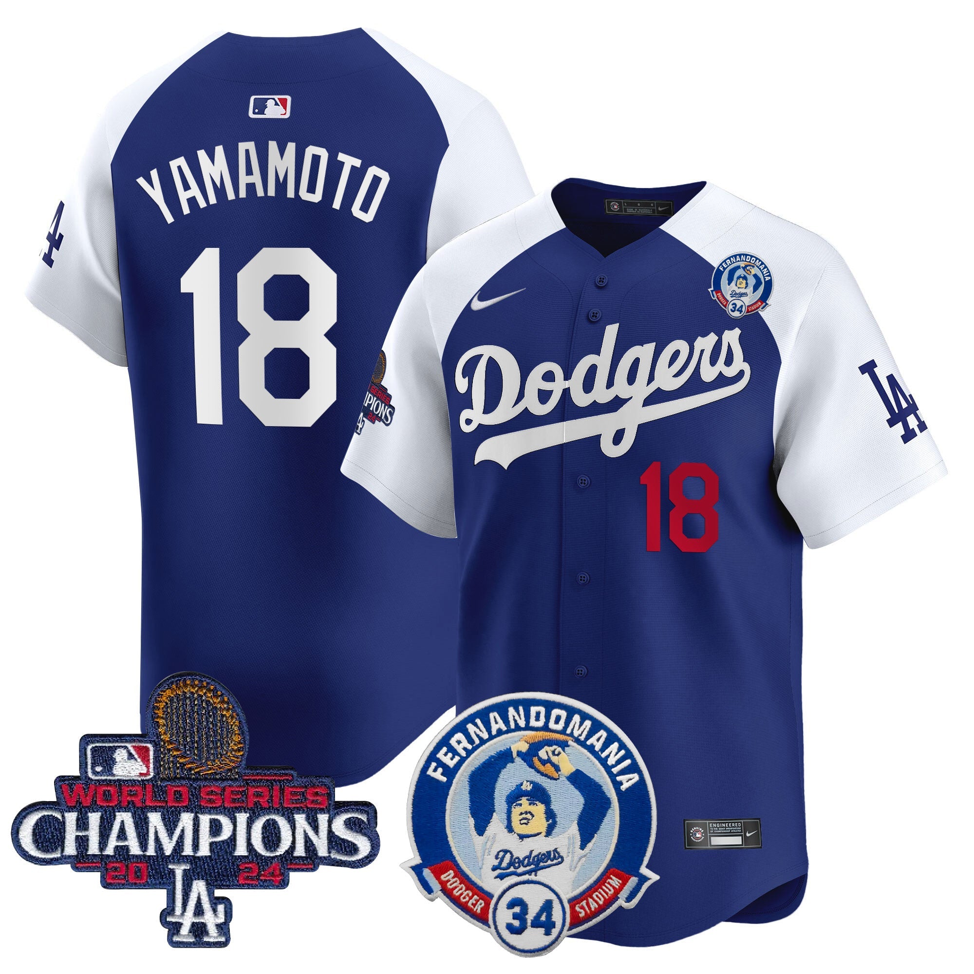 Men’s Fernando & 2024 World Series Champions Patch Vapor Premier Limited Jersey V2