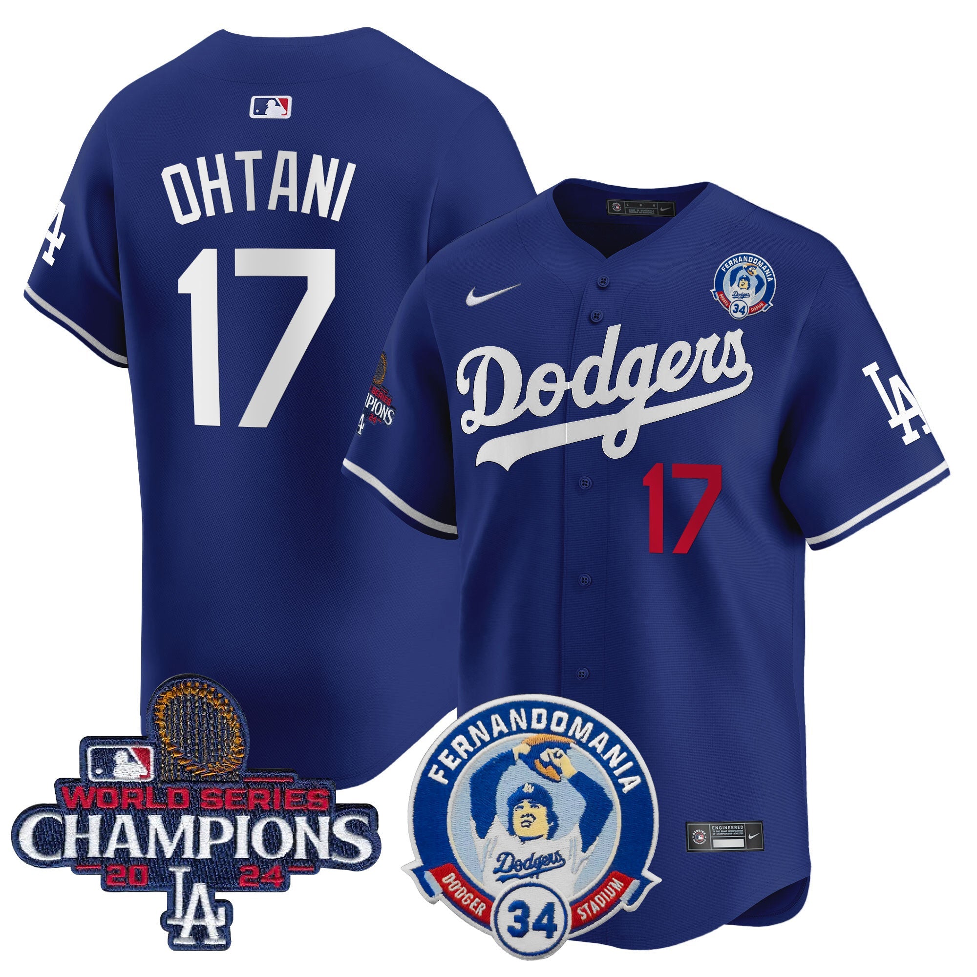 Men’s Fernando & 2024 World Series Champions Patch Vapor Premier Limited Jersey V2