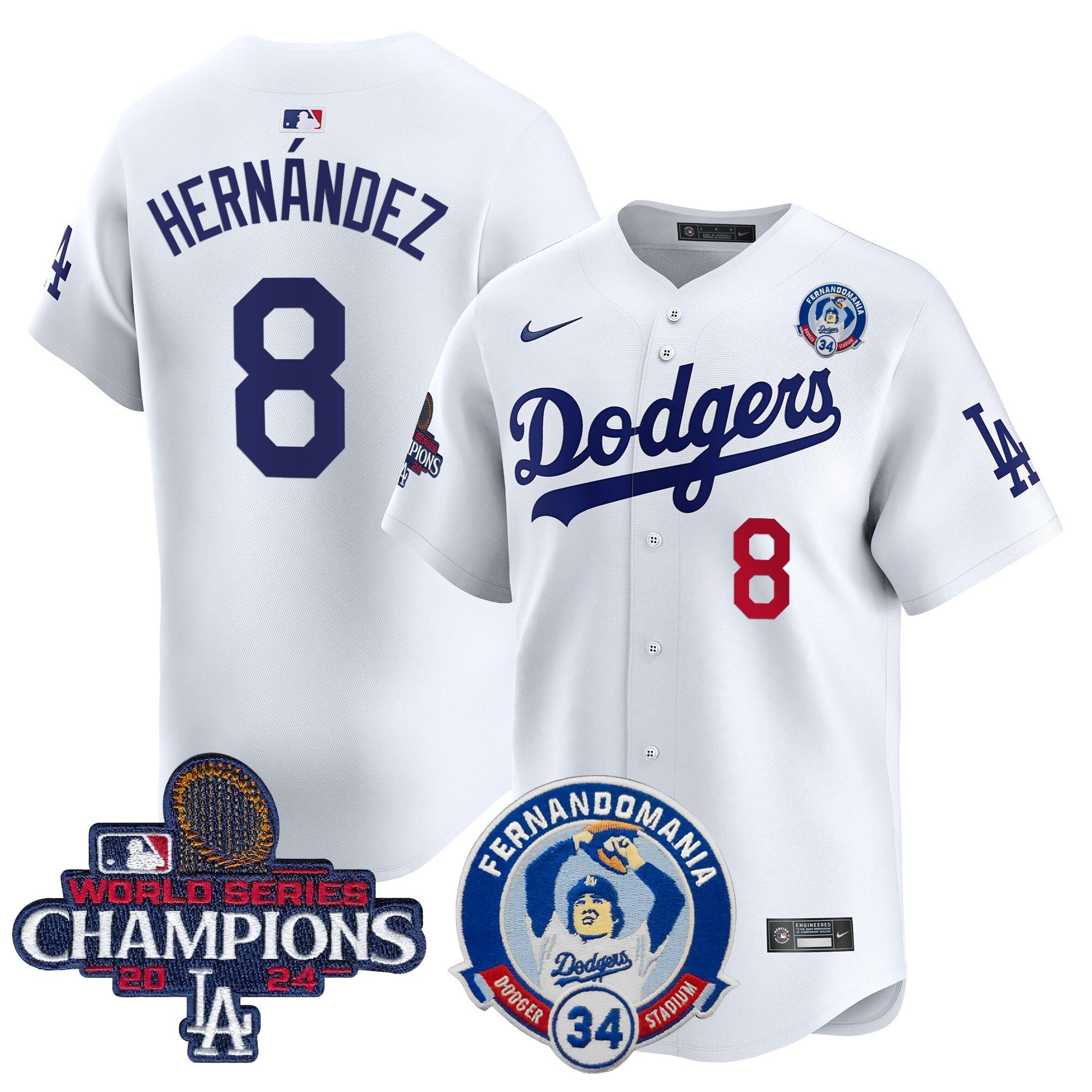 Men’s Fernando & 2024 World Series Champions Patch Vapor Premier Limited Jersey V2