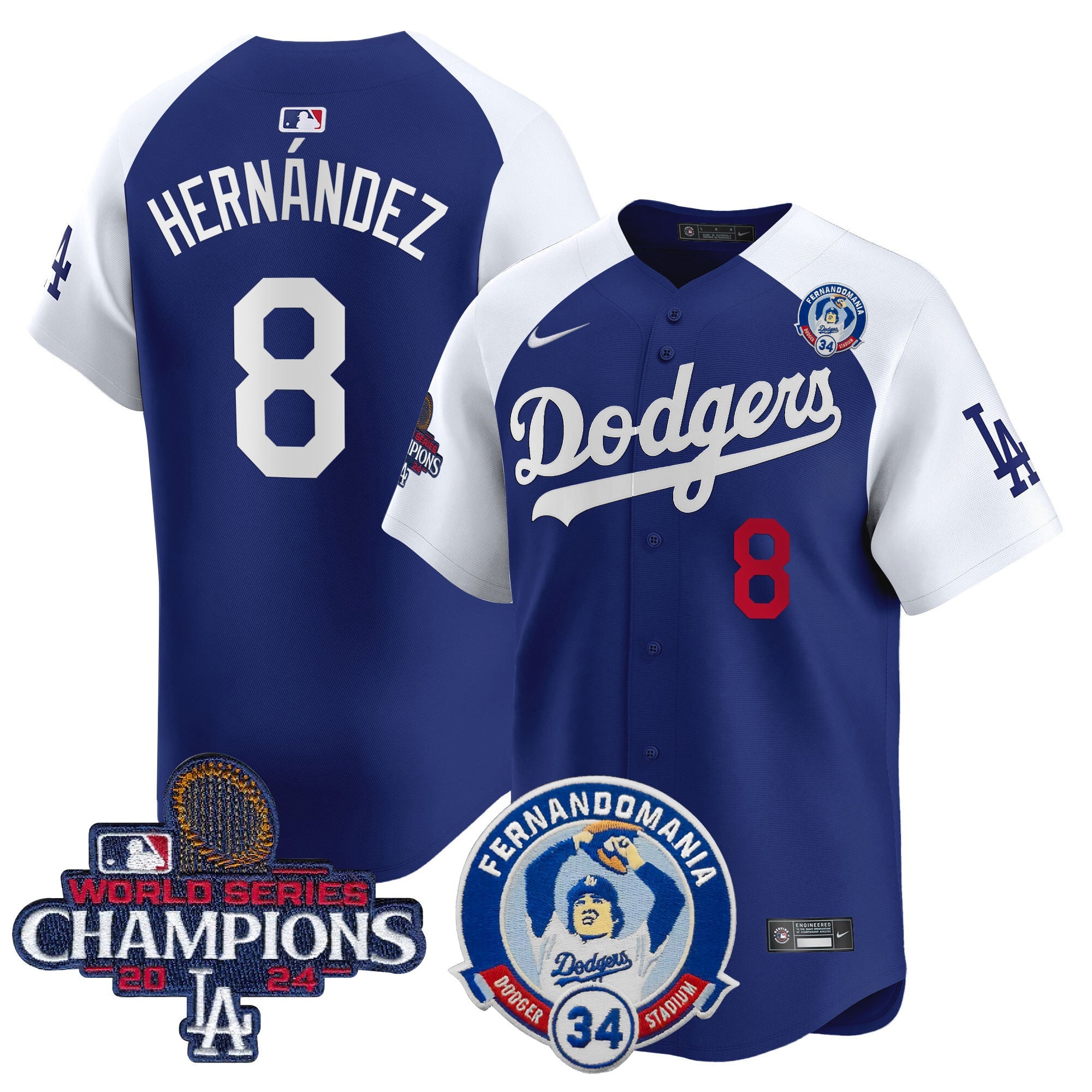 Men’s Fernando & 2024 World Series Champions Patch Vapor Premier Limited Jersey V2