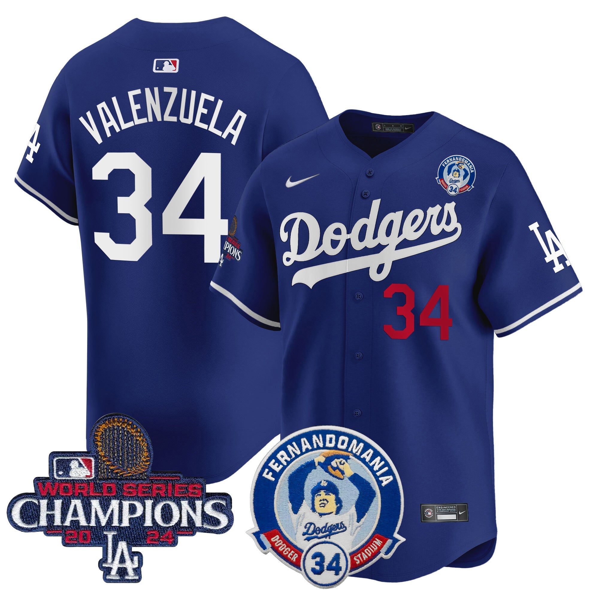 Men’s Fernando & 2024 World Series Champions Patch Vapor Premier Limited Jersey V2