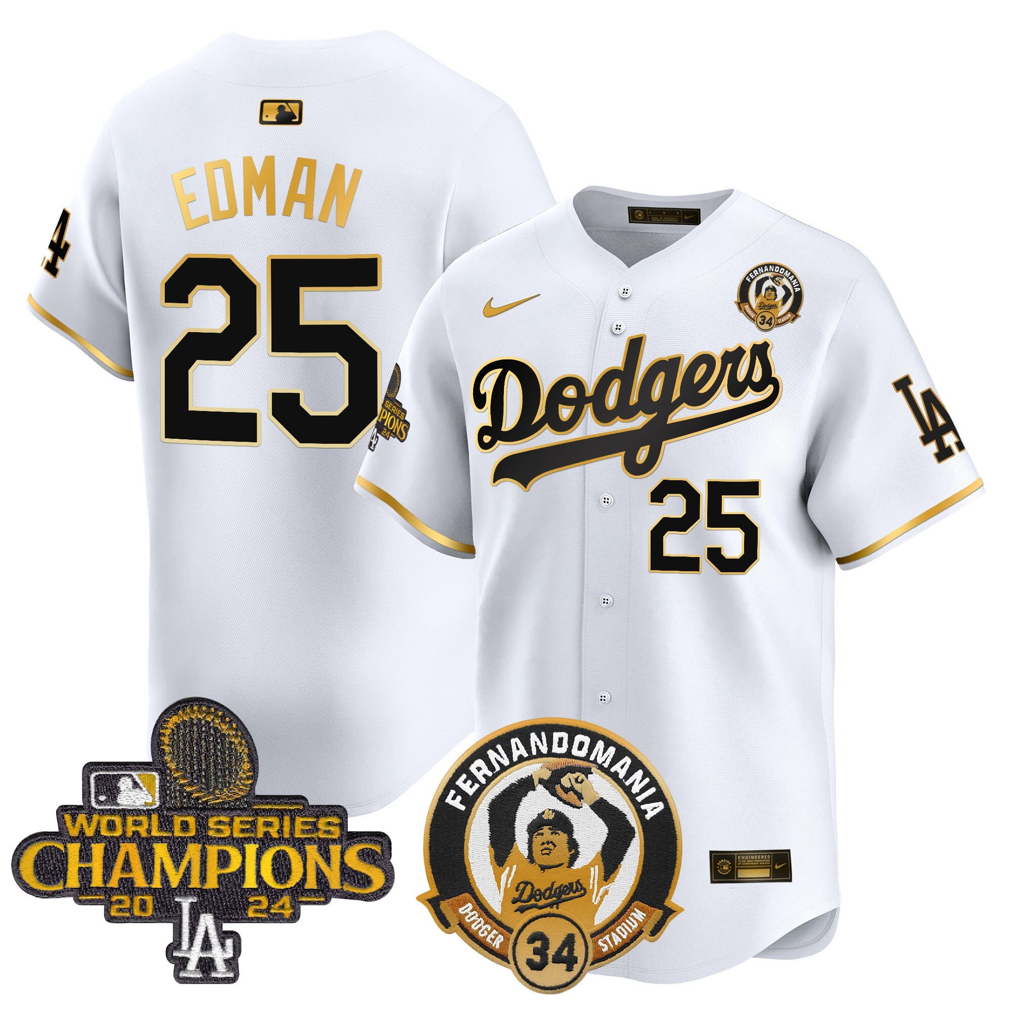 Men’s Fernando & 2024 World Series Champions Patch Vapor Premier Limited Jersey V2
