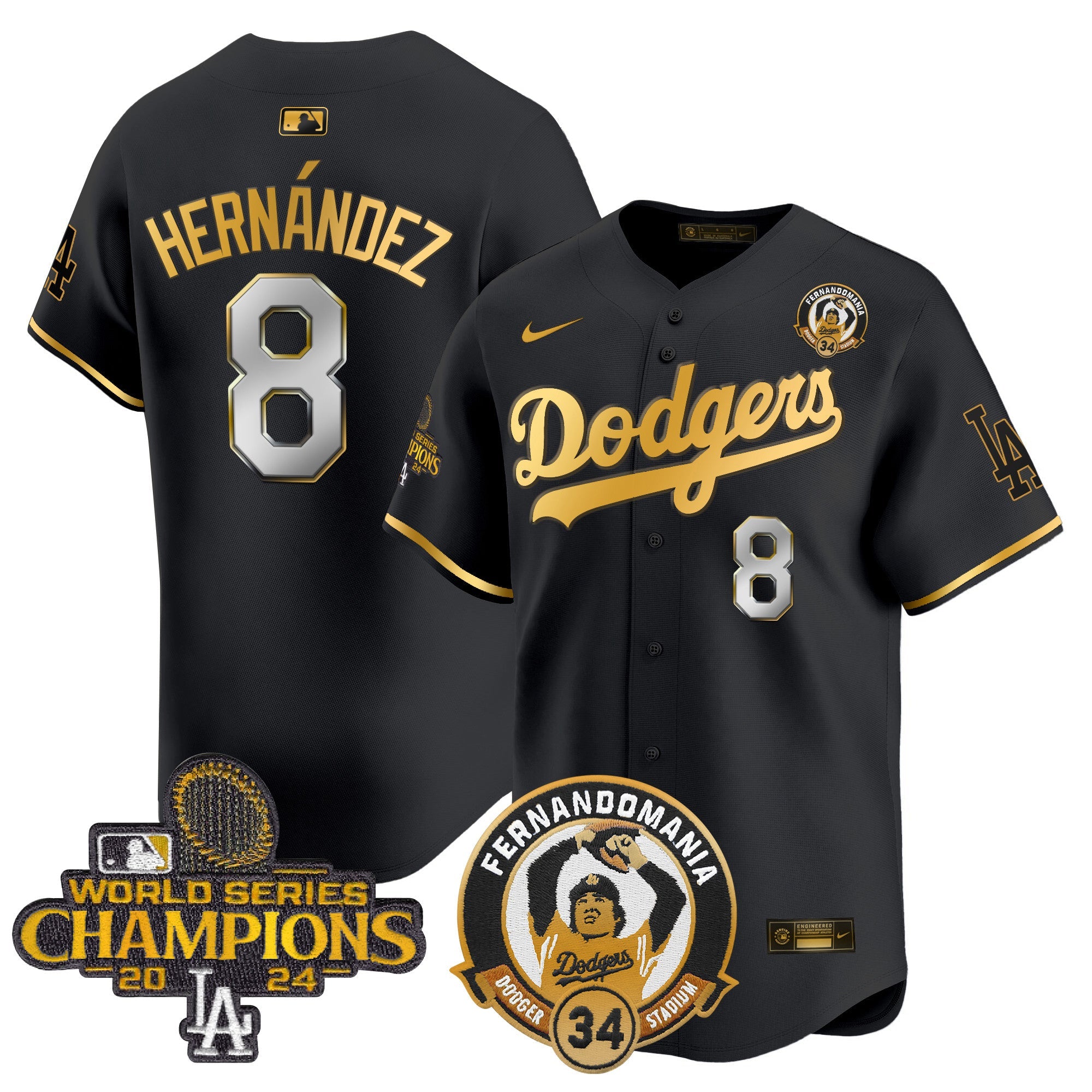 Men’s Fernando & 2024 World Series Champions Patch Vapor Premier Limited Jersey V2