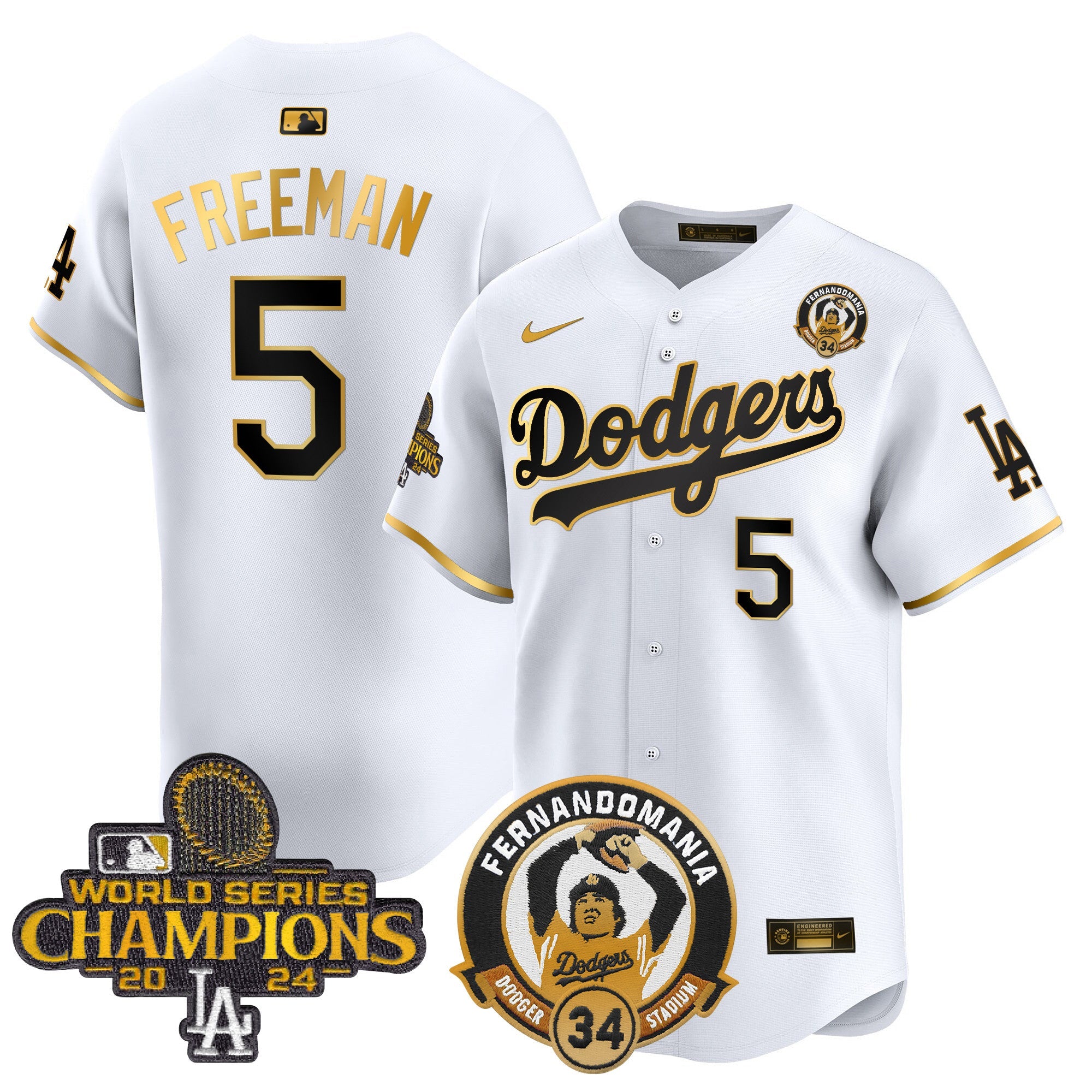 Men’s Fernando & 2024 World Series Champions Patch Vapor Premier Limited Jersey V2