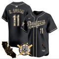 Roki Sasaki Los Angeles Black Armed Forces Jersey
