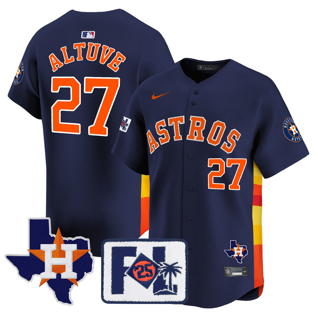 Men’s Houston 2025 Spring Training & Texas Patch Vapor Premier Limited Jersey