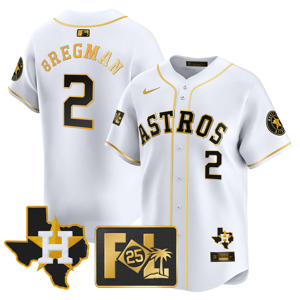 Men’s Houston 2025 Spring Training & Texas Patch Vapor Premier Limited Jersey