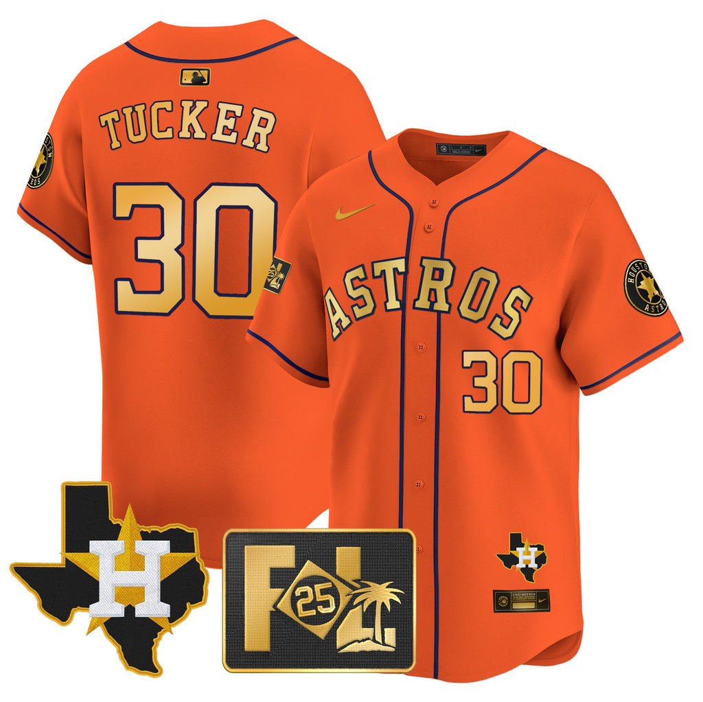 Men’s Houston 2025 Spring Training & Texas Patch Vapor Premier Limited Jersey