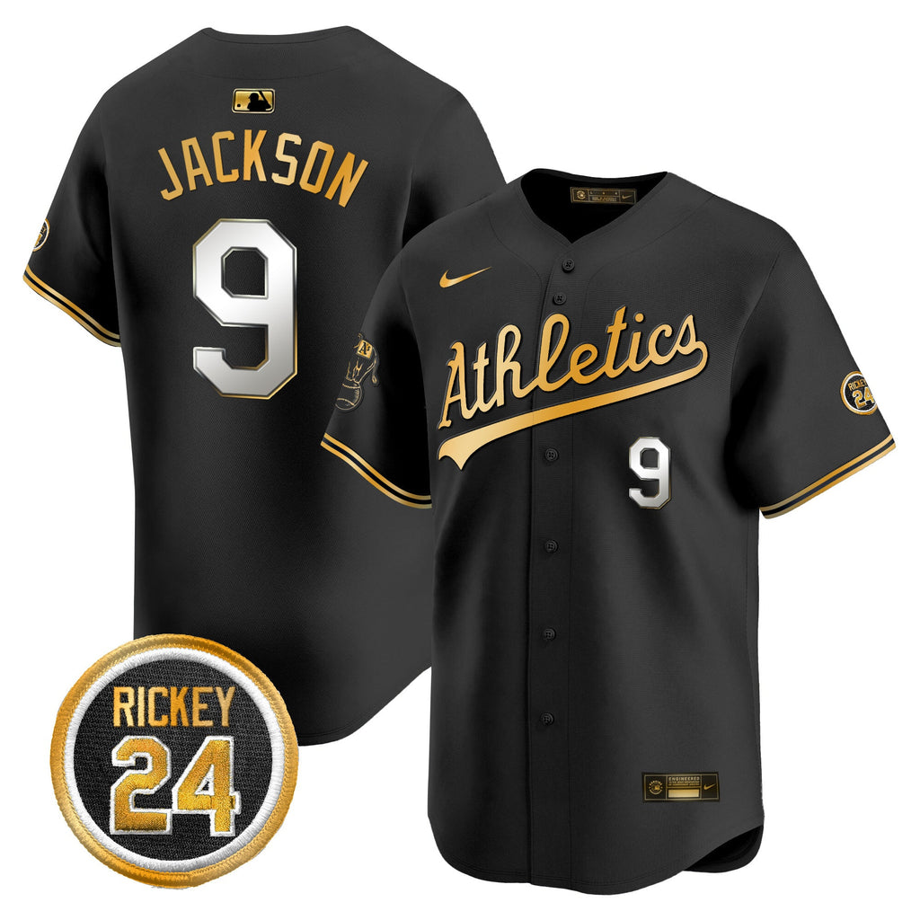 Men’s Oakland Rickey Henderson Patch Vapor Premier Limited Jersey