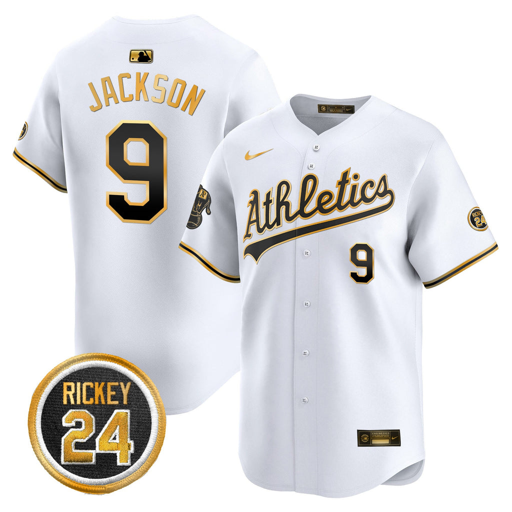 Men’s Oakland Rickey Henderson Patch Vapor Premier Limited Jersey