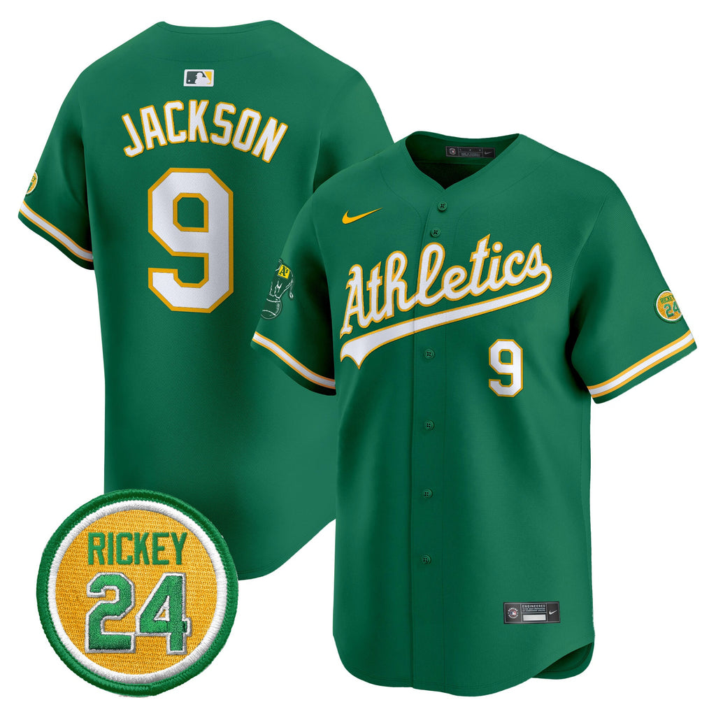 Men’s Oakland Rickey Henderson Patch Vapor Premier Limited Jersey