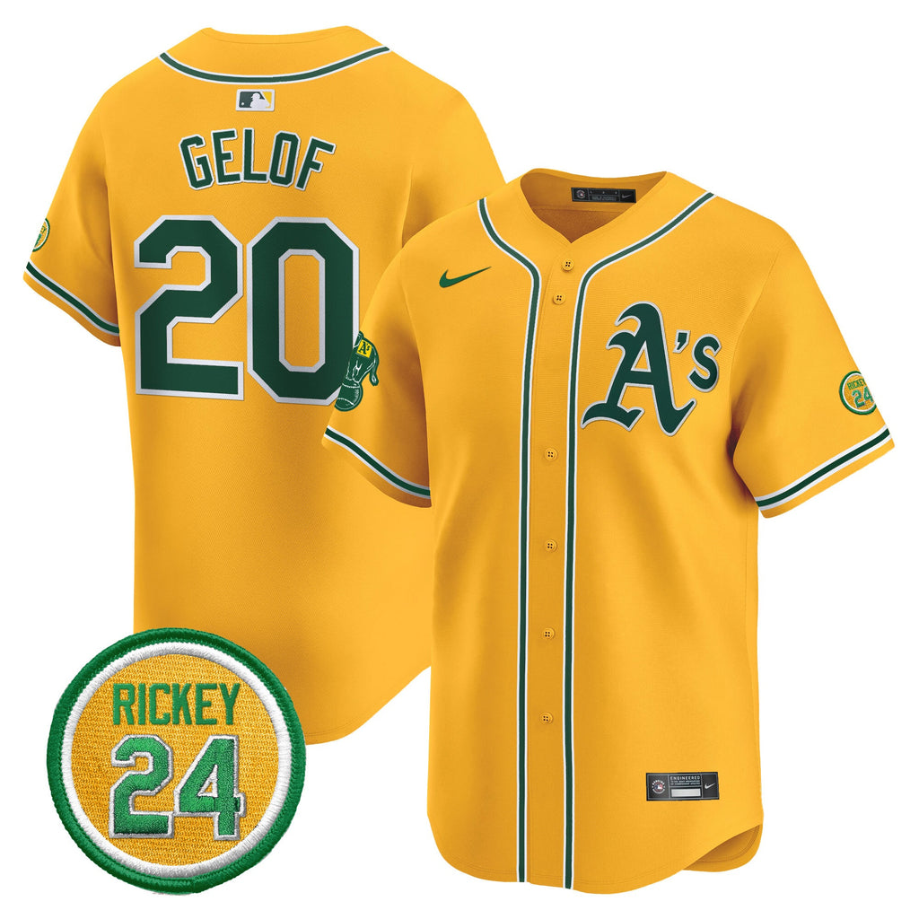 Men’s Oakland Rickey Henderson Patch Vapor Premier Limited Jersey