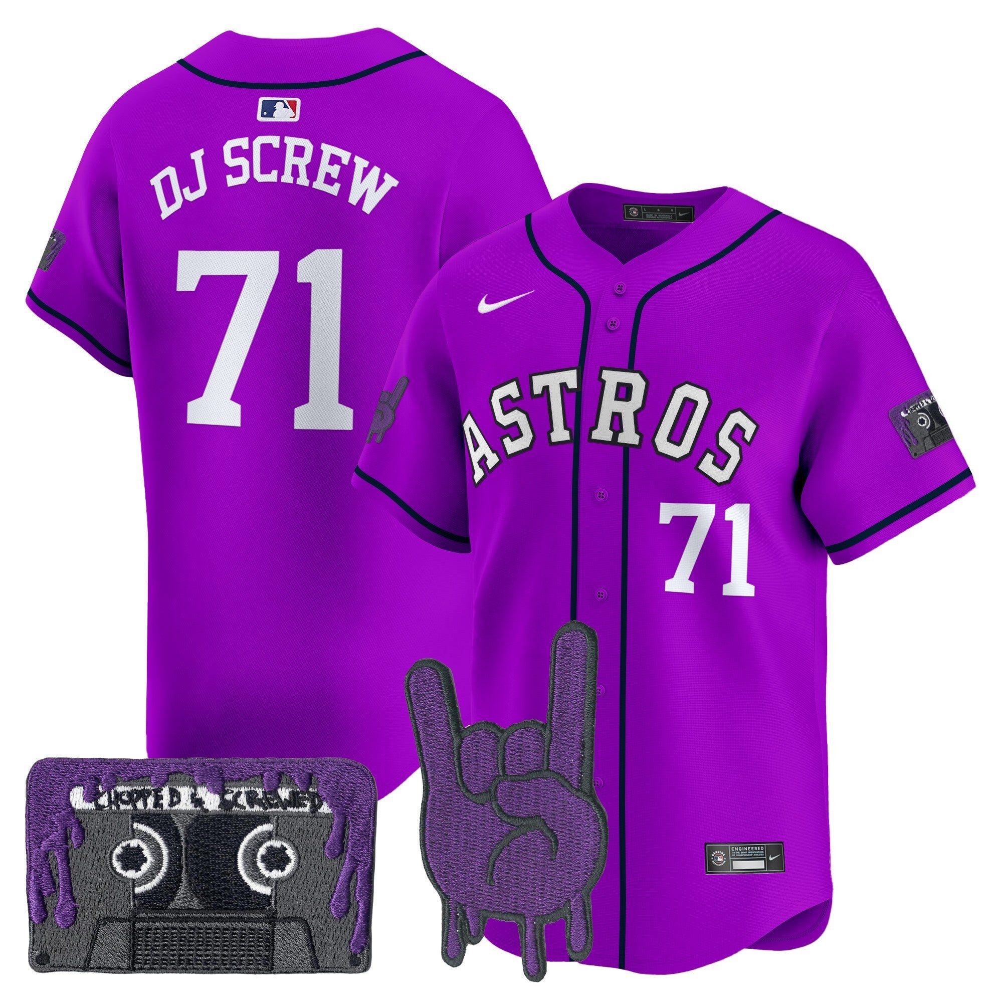 Youth’s Houston DJ Screw Patch Vapor Premier Limited Jersey