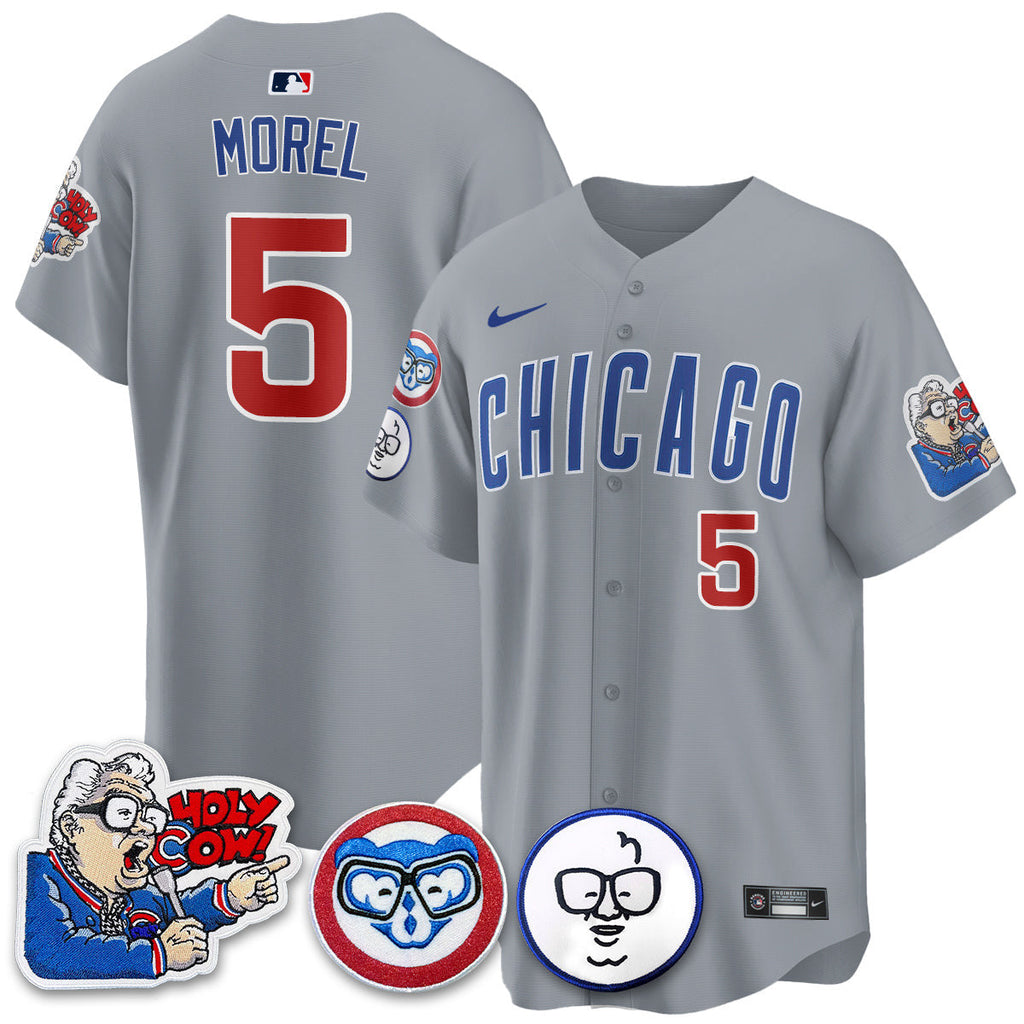 Men’s Chicago Harry Caray Holy Cow Patch Premier Limited Jersey