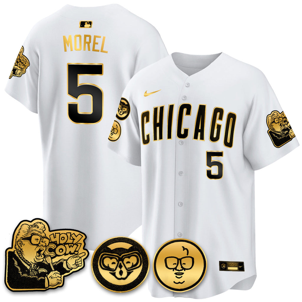 Men’s Chicago Harry Caray Holy Cow Patch Premier Limited Jersey