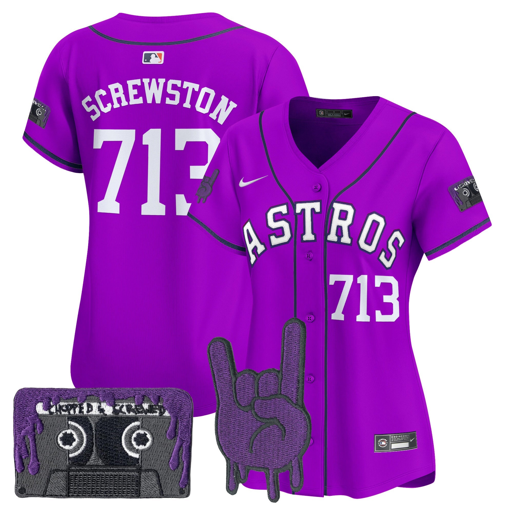 Women’s Houston DJ Screw Patch Vapor Premier Limited Jersey