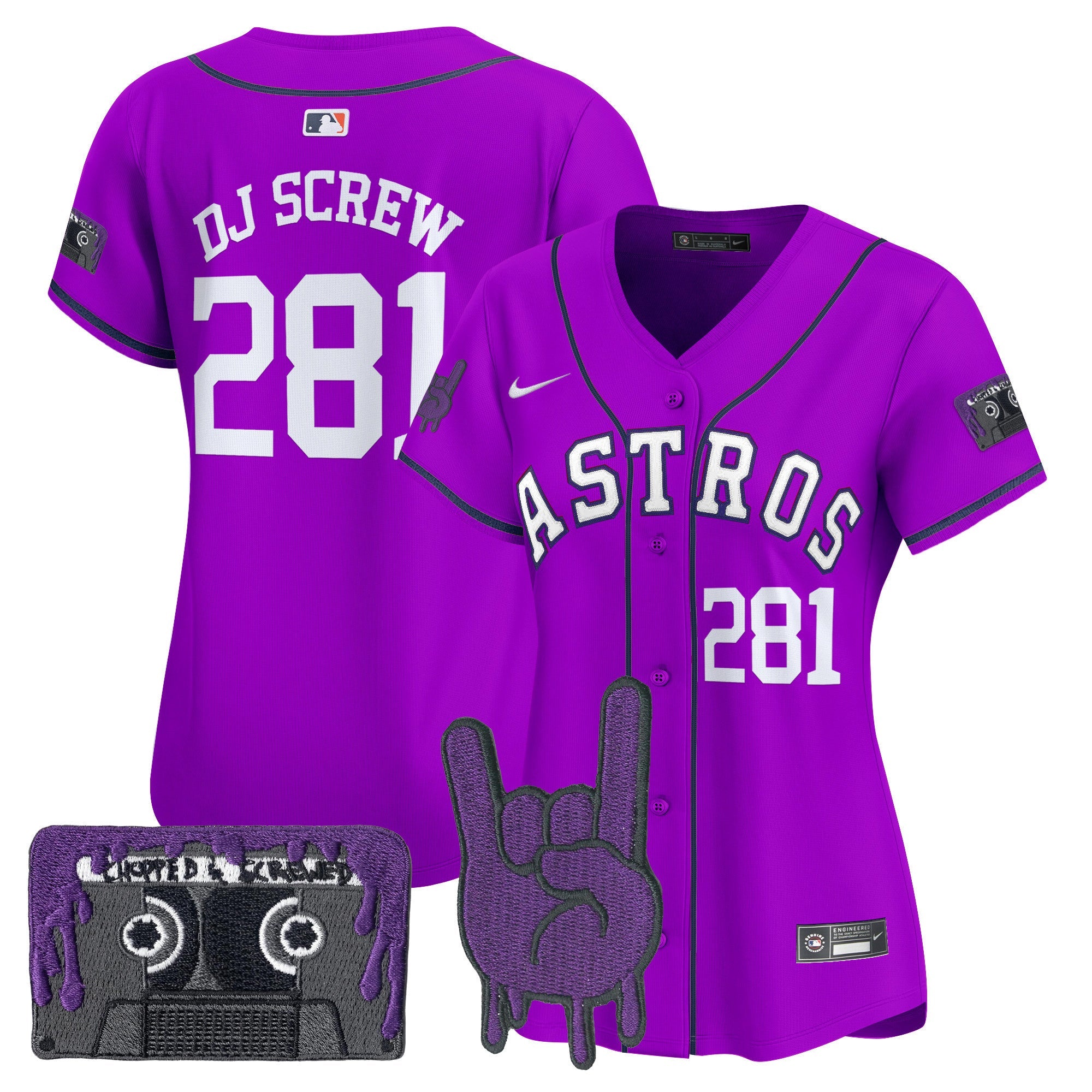 Women’s Houston DJ Screw Patch Vapor Premier Limited Jersey