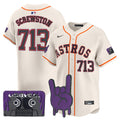 Houston DJ Screw Patch Cream Vapor Premier Limited Customized Jersey
