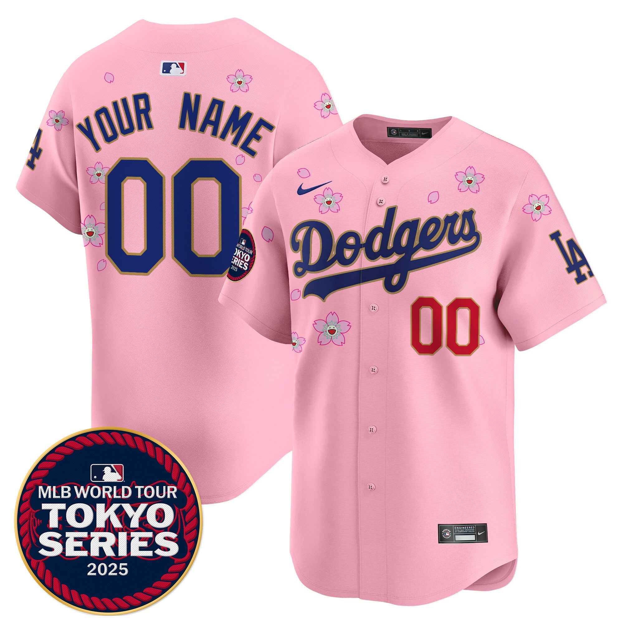 Tokyo Series 2025 Gold Trim Vapor Premier Limited Custom Jersey – Stitched
