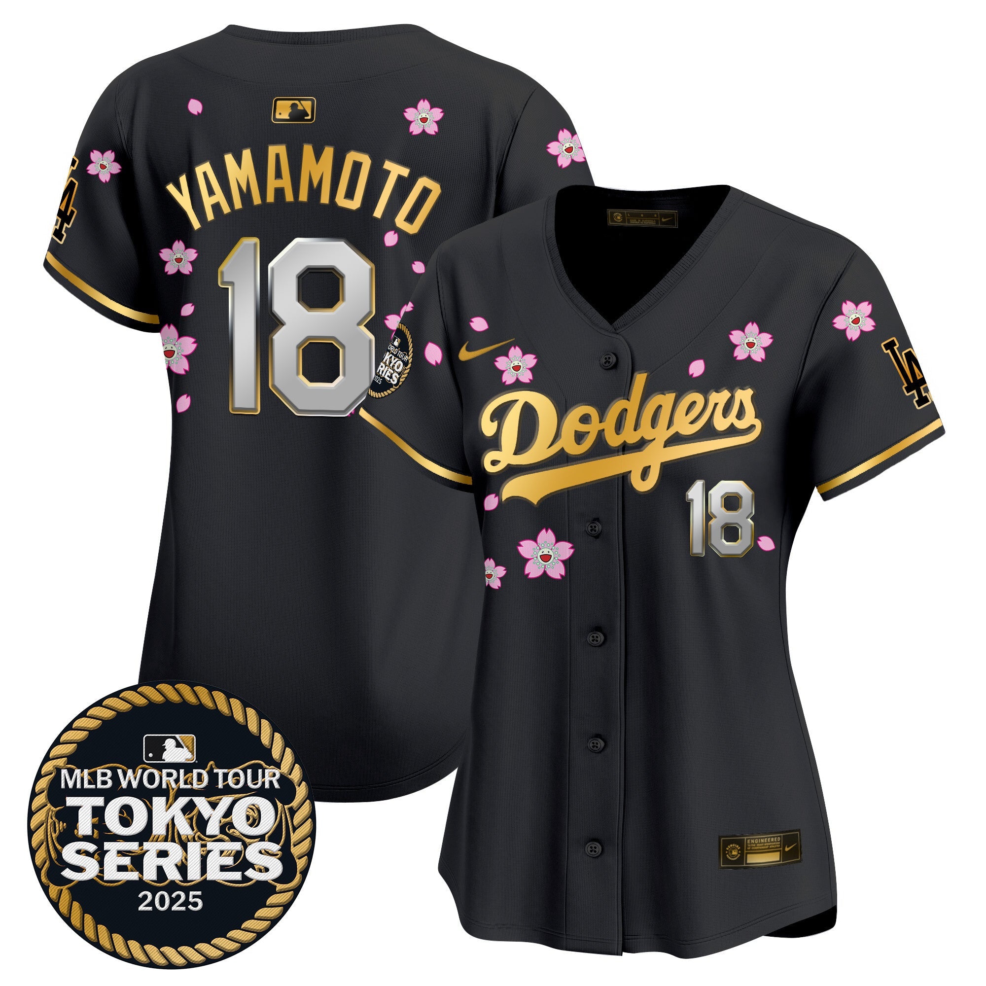 Women’s Tokyo Series 2025 Gold Trim Vapor Premier Limited Jersey V2 – Stitched