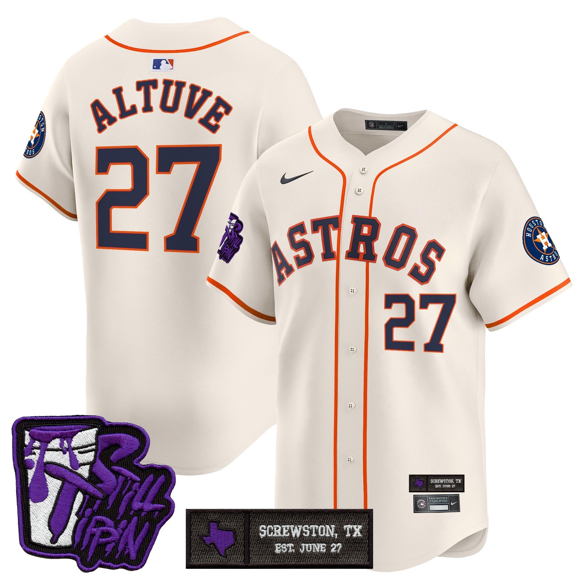 Men’s Houston DJ Screw Still Tippin Purple Patch Vapor Premier Limited Jersey