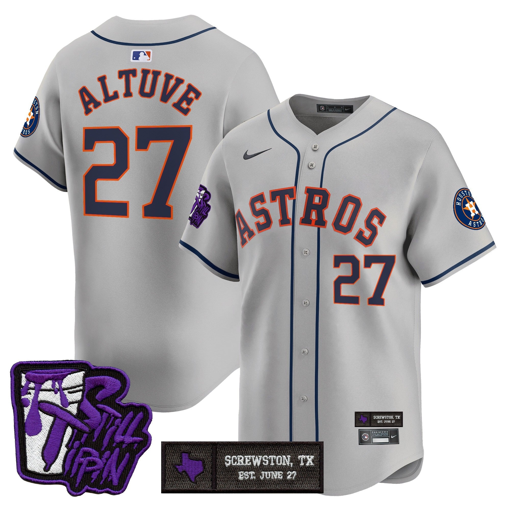 Men’s Houston DJ Screw Still Tippin Purple Patch Vapor Premier Limited Jersey