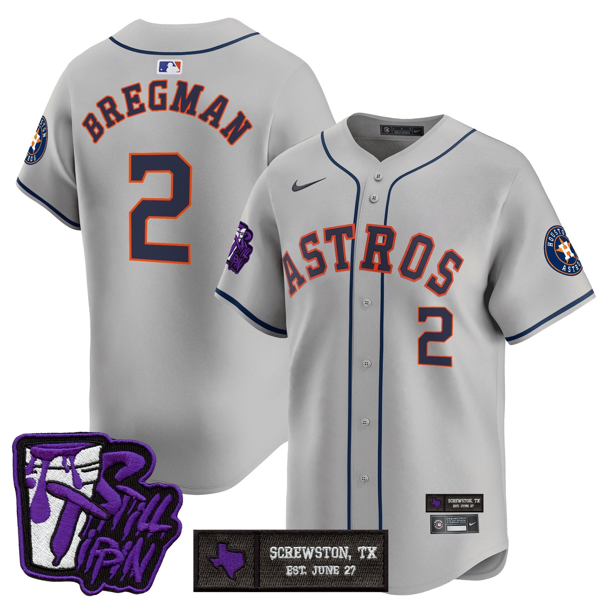 Men’s Houston DJ Screw Still Tippin Purple Patch Vapor Premier Limited Jersey
