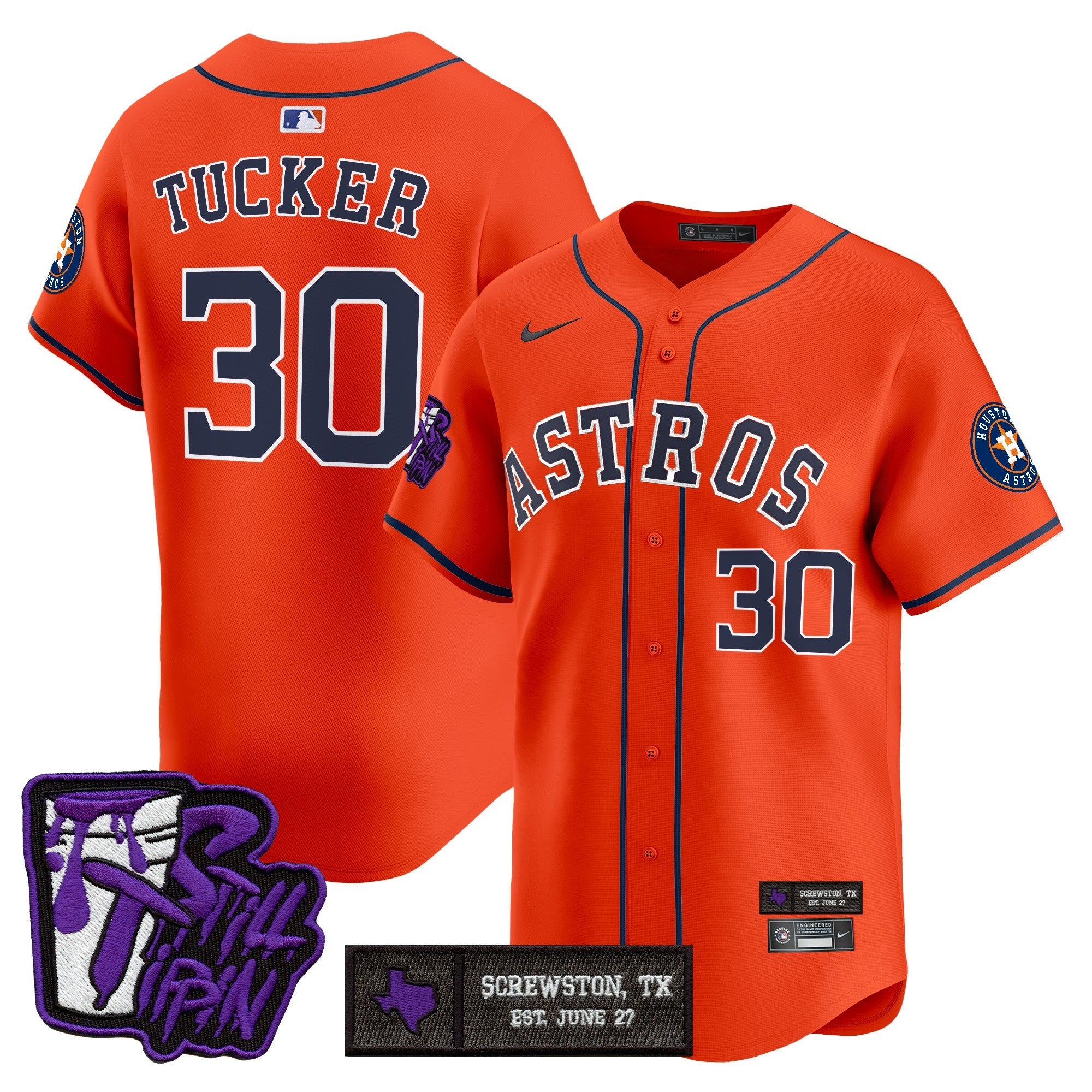 Men’s Houston DJ Screw Still Tippin Purple Patch Vapor Premier Limited Jersey