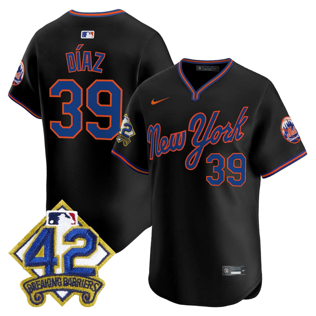 Men’s New York 2025 Jackie Robinson Patch Road Alternate Jersey